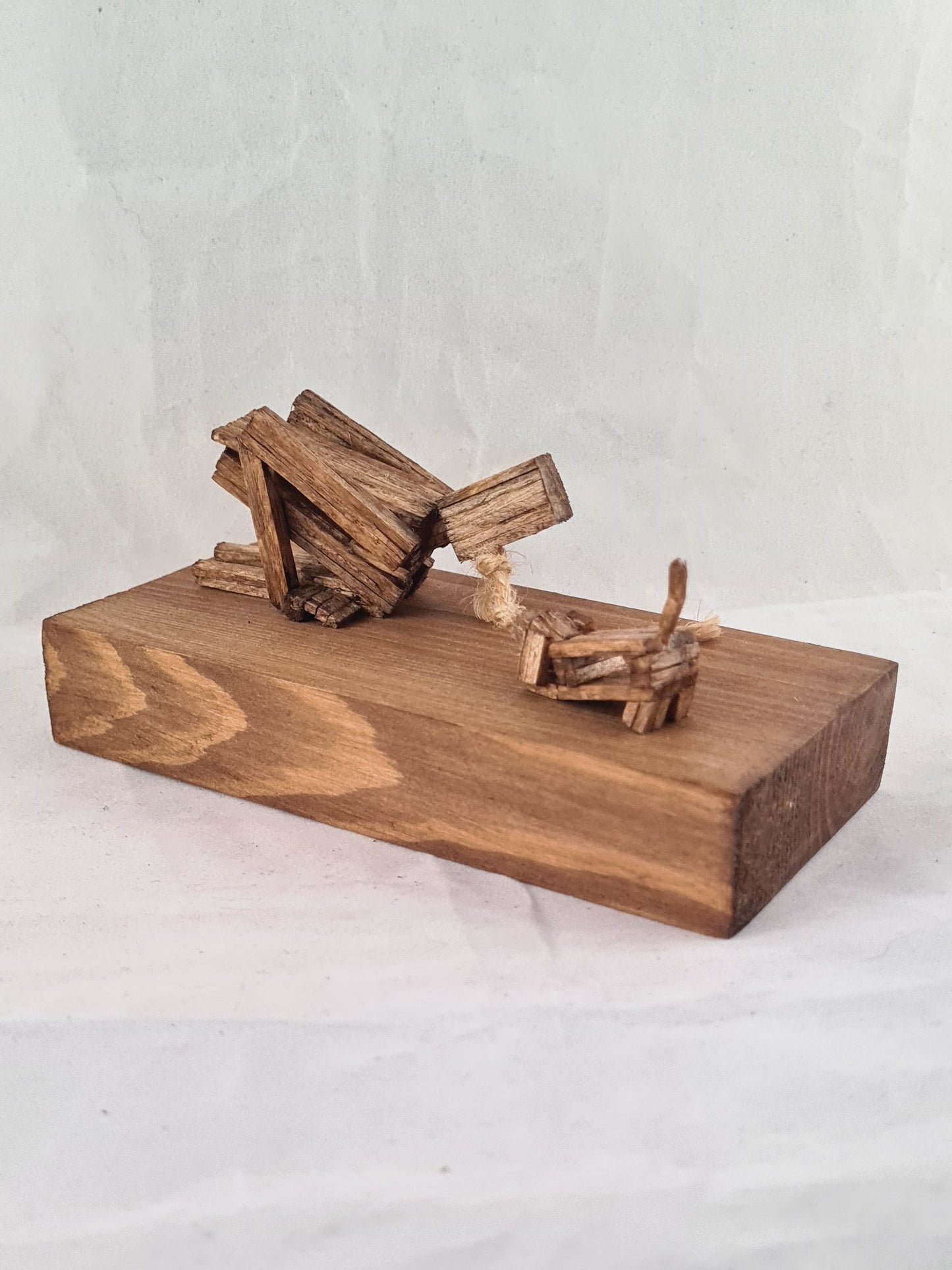 Tug Of War - Handcrafted Wooden Matchstick Figures - Gifts, Ornaments and Decor By Tiggidy Designs