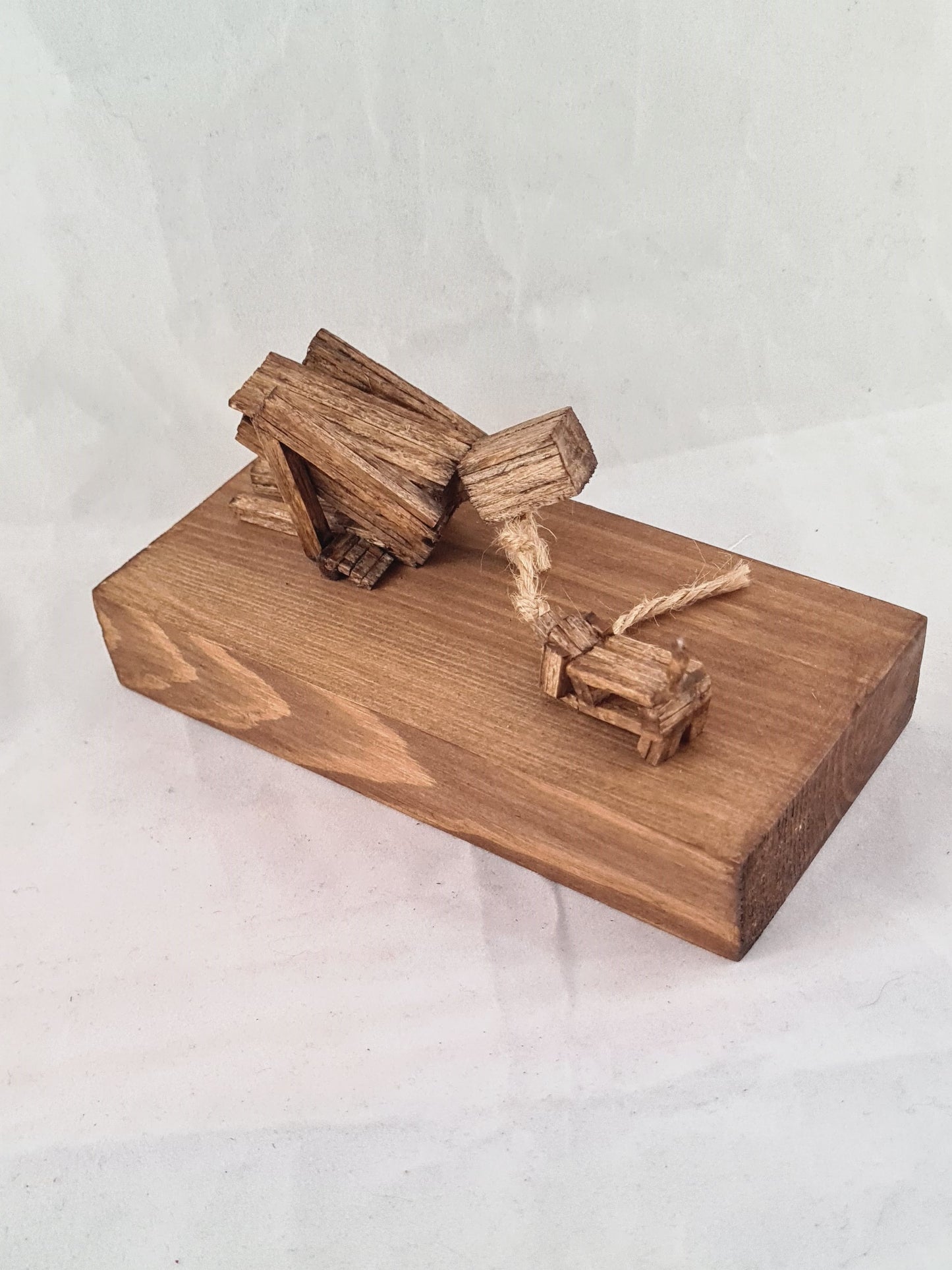 Tug Of War - Handcrafted Wooden Matchstick Figures - Gifts, Ornaments and Decor By Tiggidy Designs