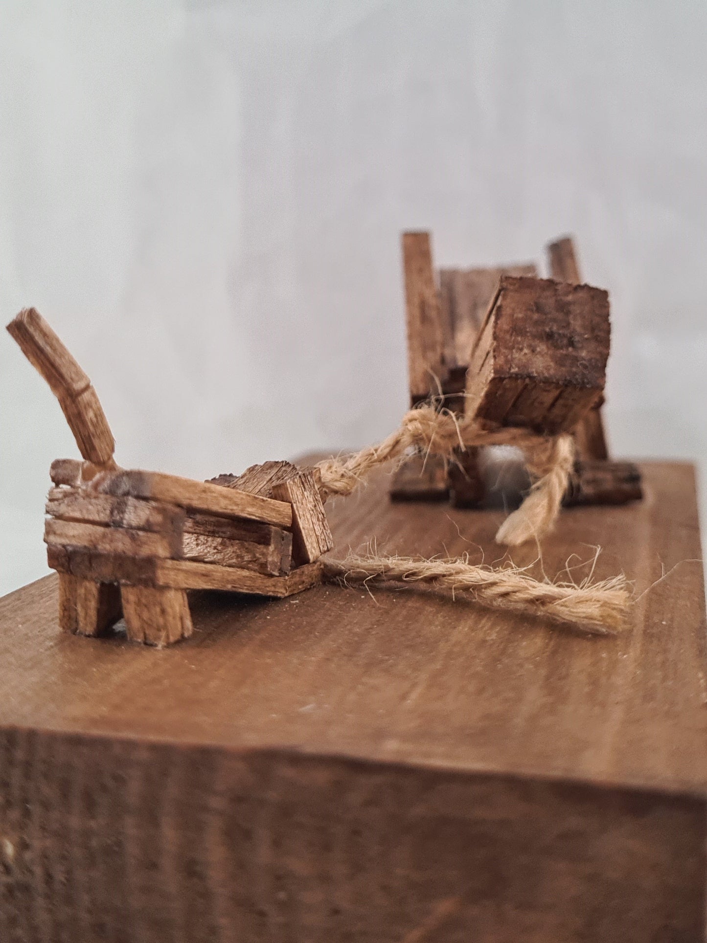 Tug Of War - Handcrafted Wooden Matchstick Figures - Gifts, Ornaments and Decor By Tiggidy Designs