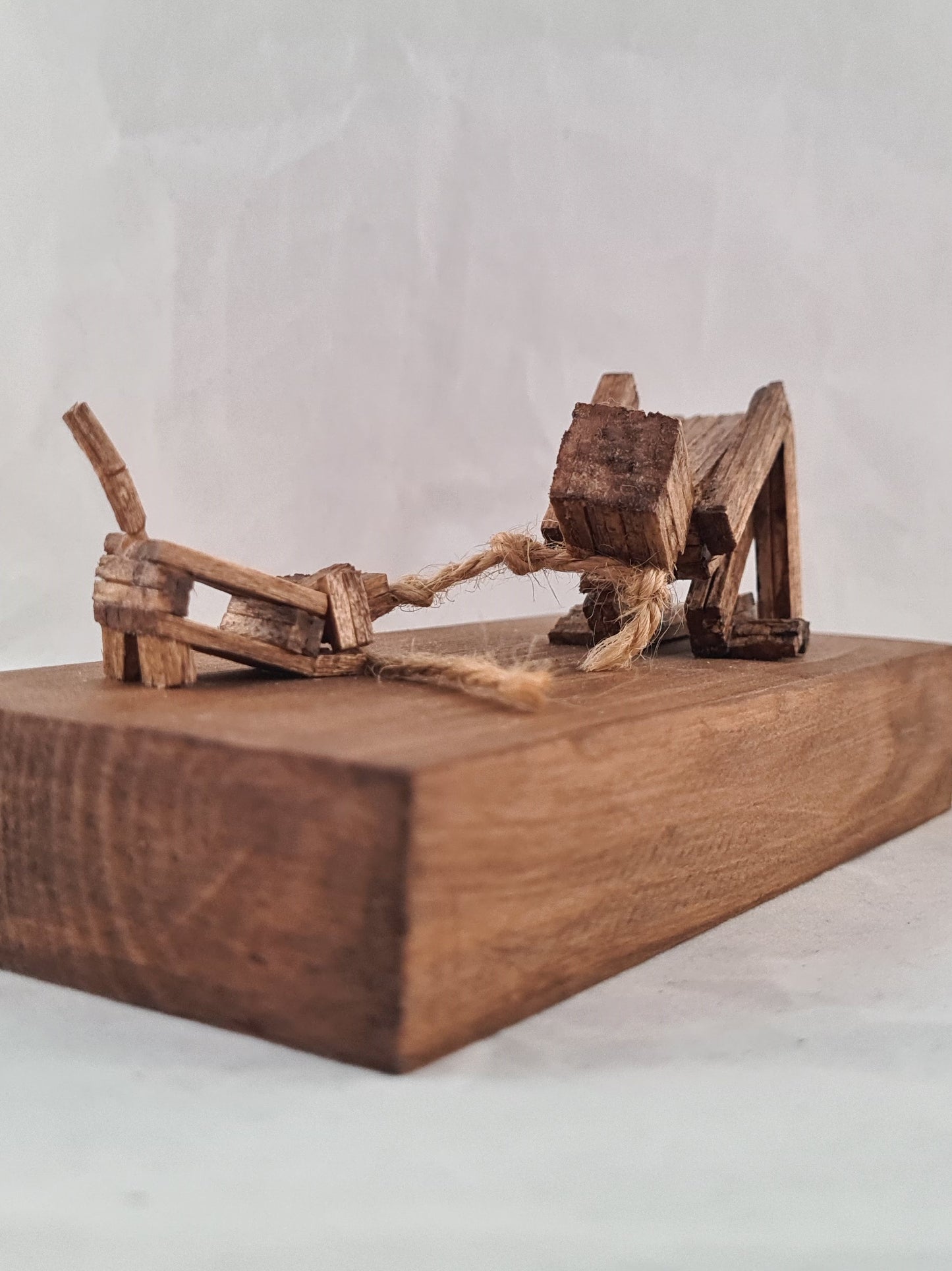 Tug Of War - Handcrafted Wooden Matchstick Figures - Gifts, Ornaments and Decor By Tiggidy Designs