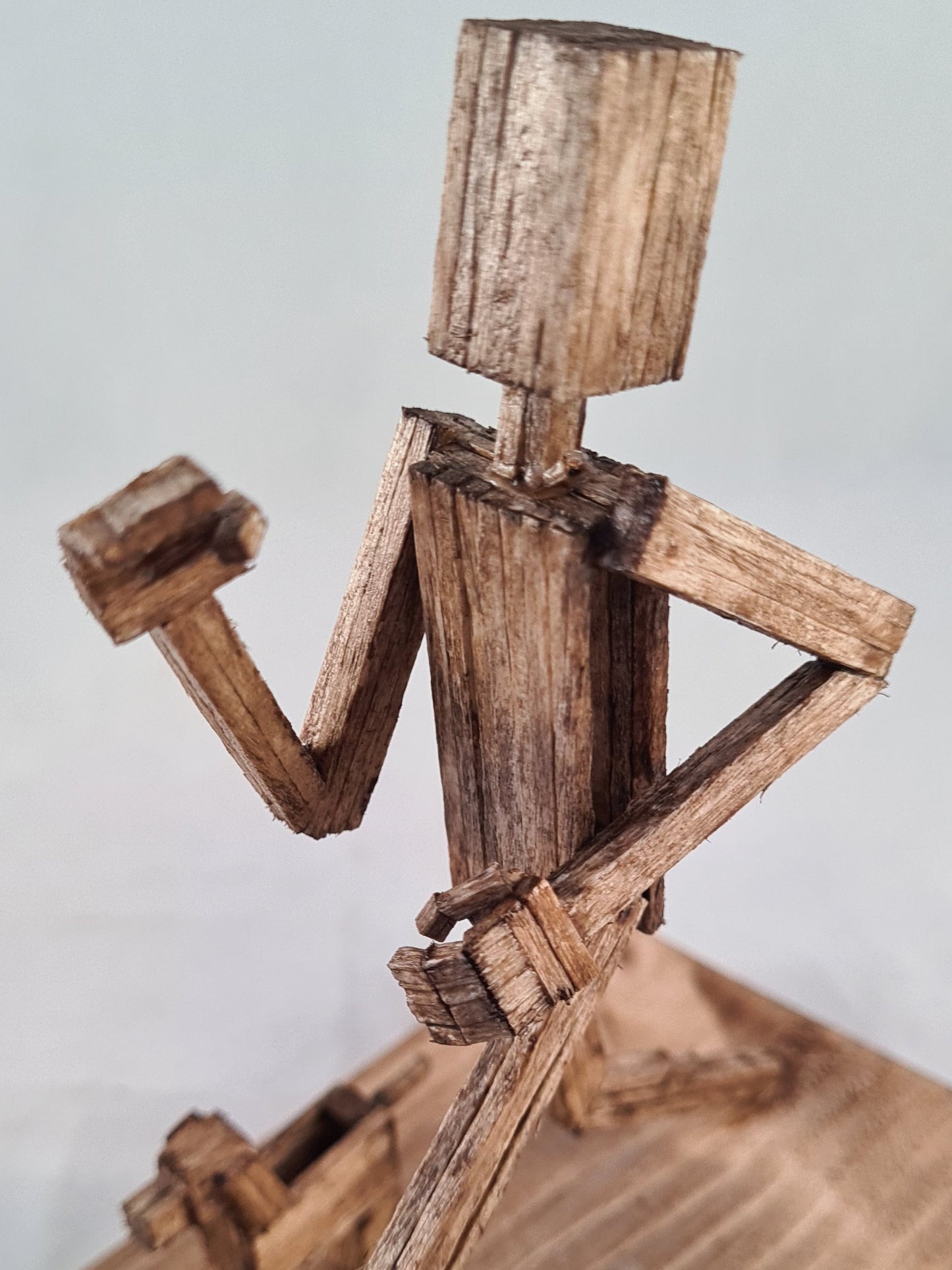Running With Doggo - Handcrafted Wooden Matchstick Figures - Gifts, Ornaments and Decor By Tiggidy Designs