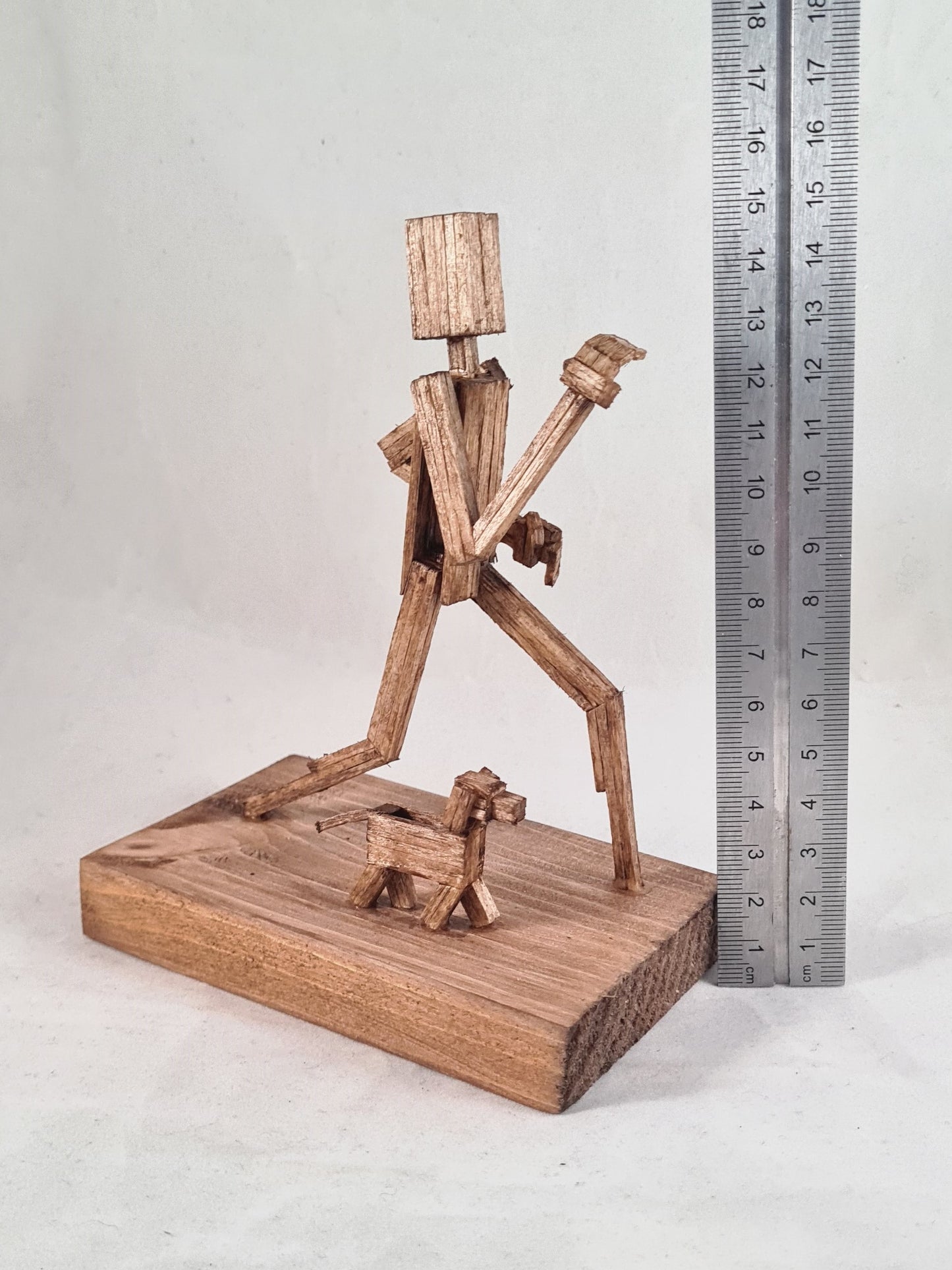 Running With Doggo - Handcrafted Wooden Matchstick Figures - Gifts, Ornaments and Decor By Tiggidy Designs