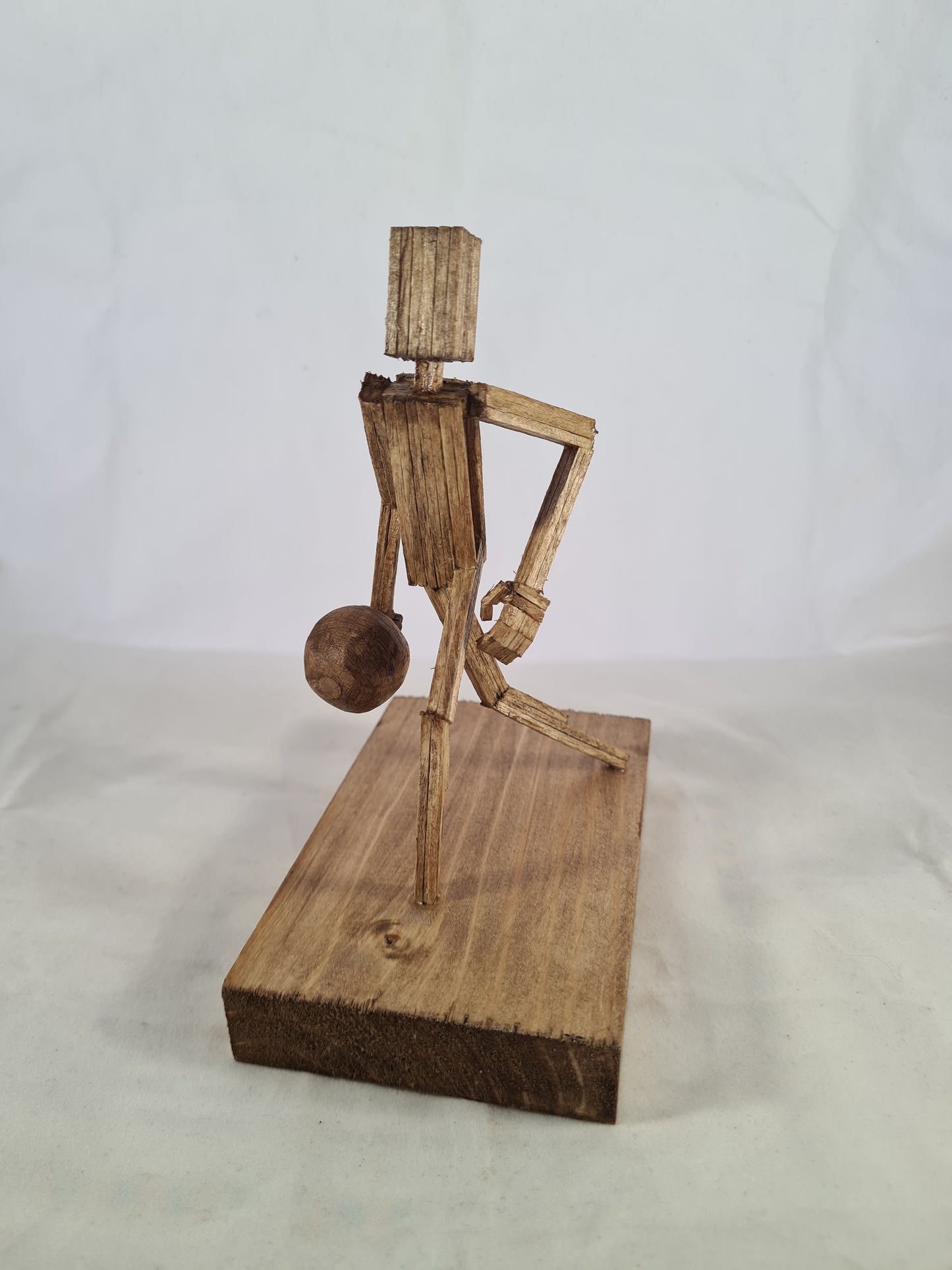 Bowler - Handcrafted Wooden Matchstick Figures - Gifts, Ornaments and Decor By Tiggidy Designs