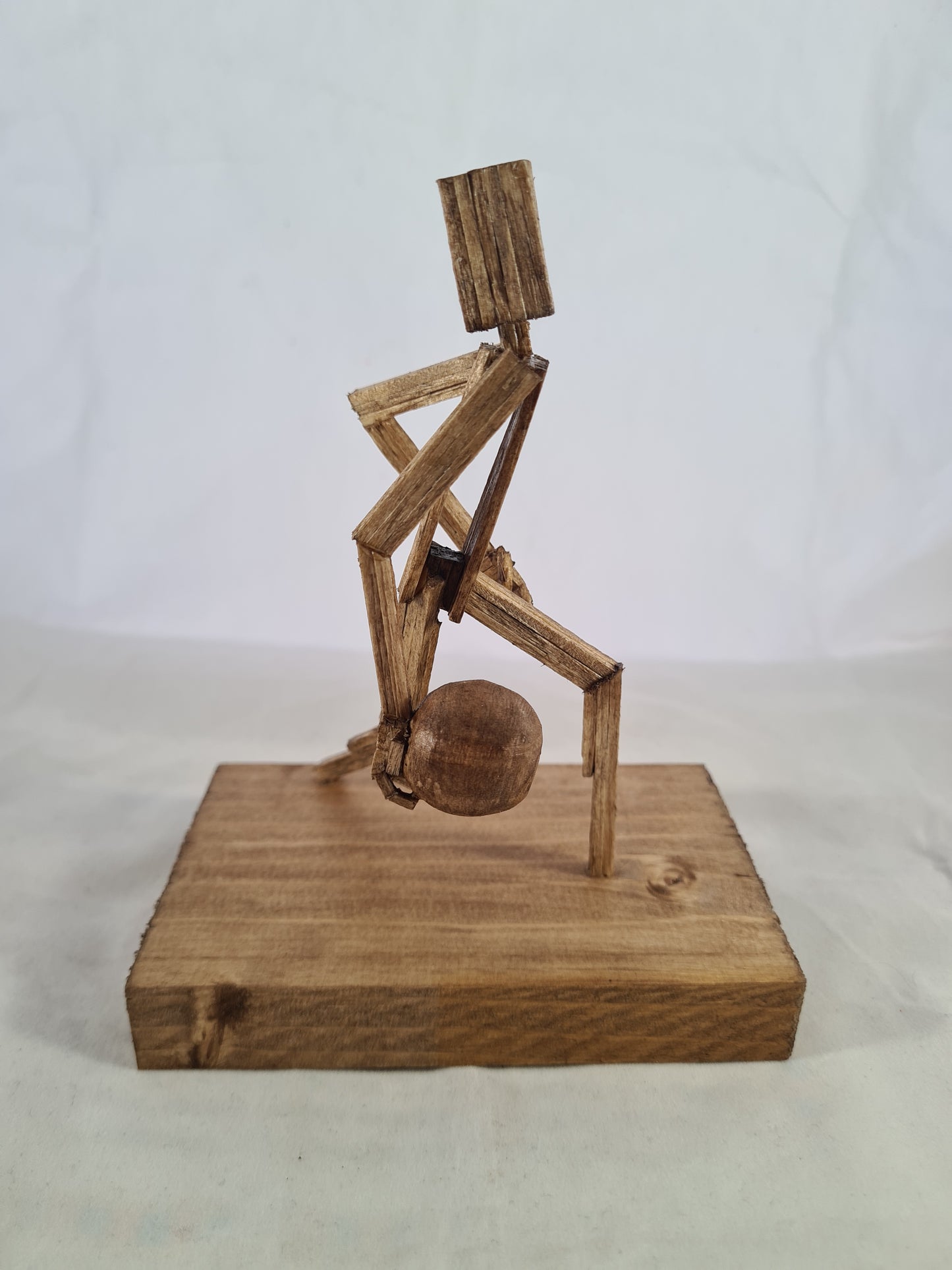 Bowler - Handcrafted Wooden Matchstick Figures - Gifts, Ornaments and Decor By Tiggidy Designs