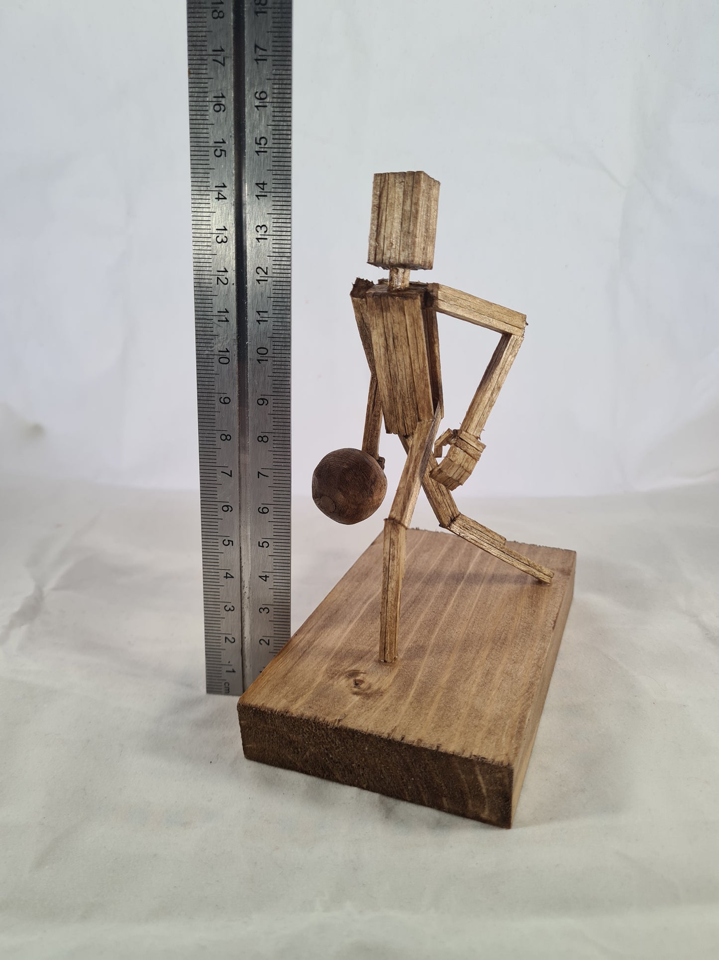 Bowler - Handcrafted Wooden Matchstick Figures - Gifts, Ornaments and Decor By Tiggidy Designs