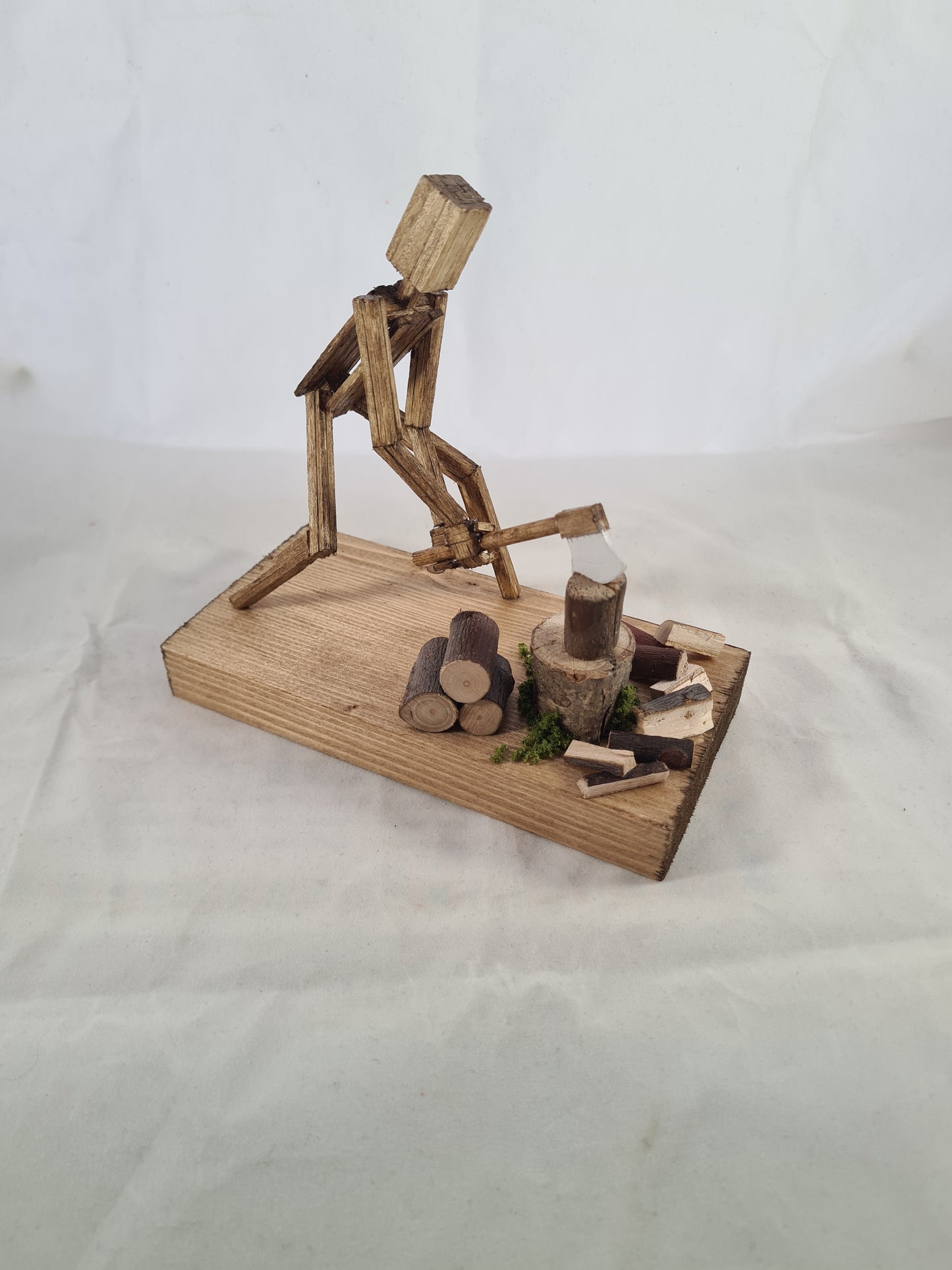 Lumberjack - Handcrafted Wooden Matchstick Figures - Gifts, Ornaments and Decor By Tiggidy Designs