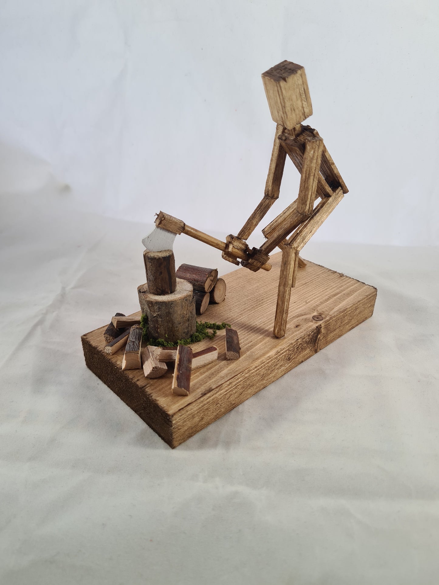 Lumberjack - Handcrafted Wooden Matchstick Figures - Gifts, Ornaments and Decor By Tiggidy Designs