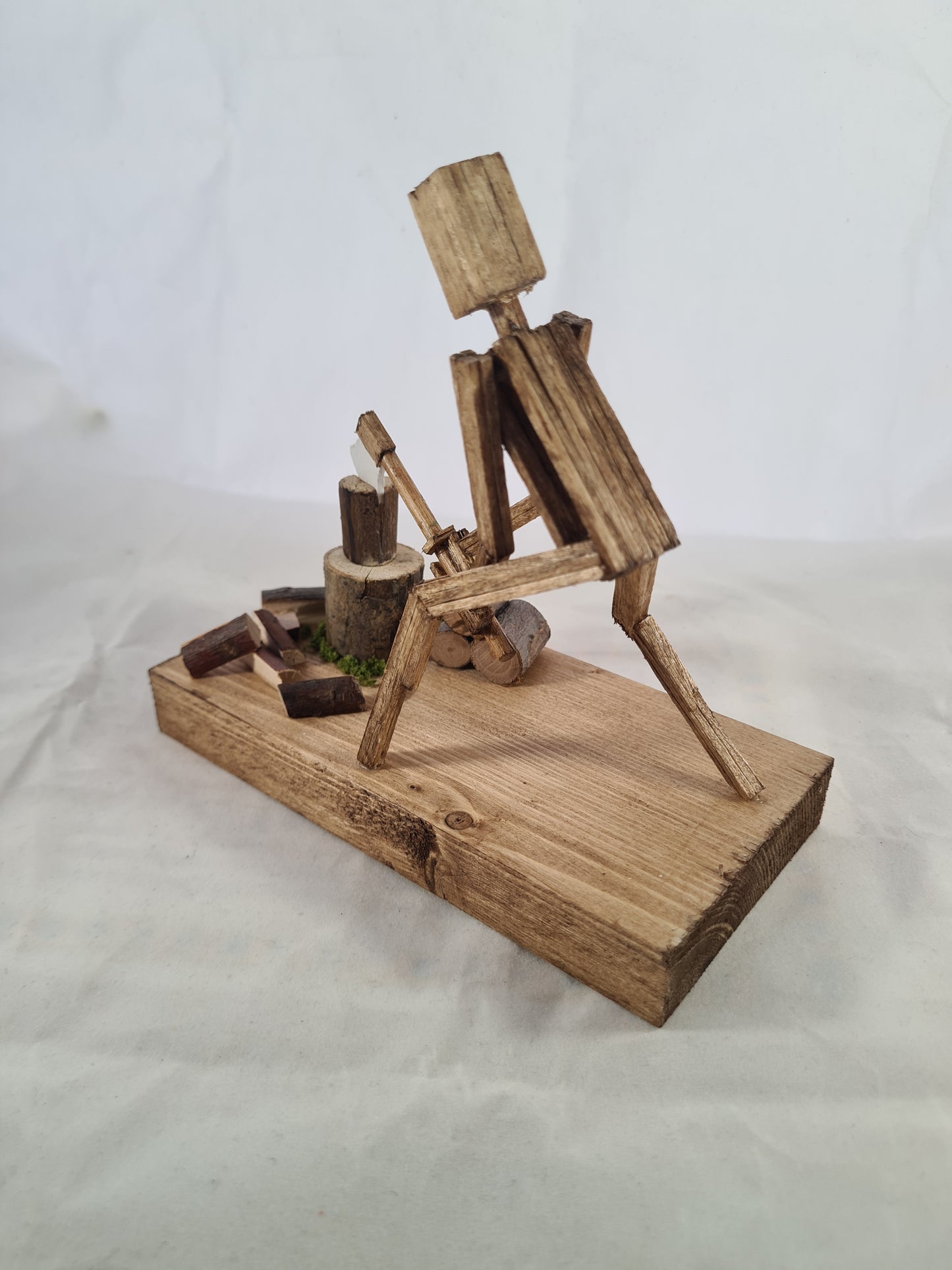 Lumberjack - Handcrafted Wooden Matchstick Figures - Gifts, Ornaments and Decor By Tiggidy Designs