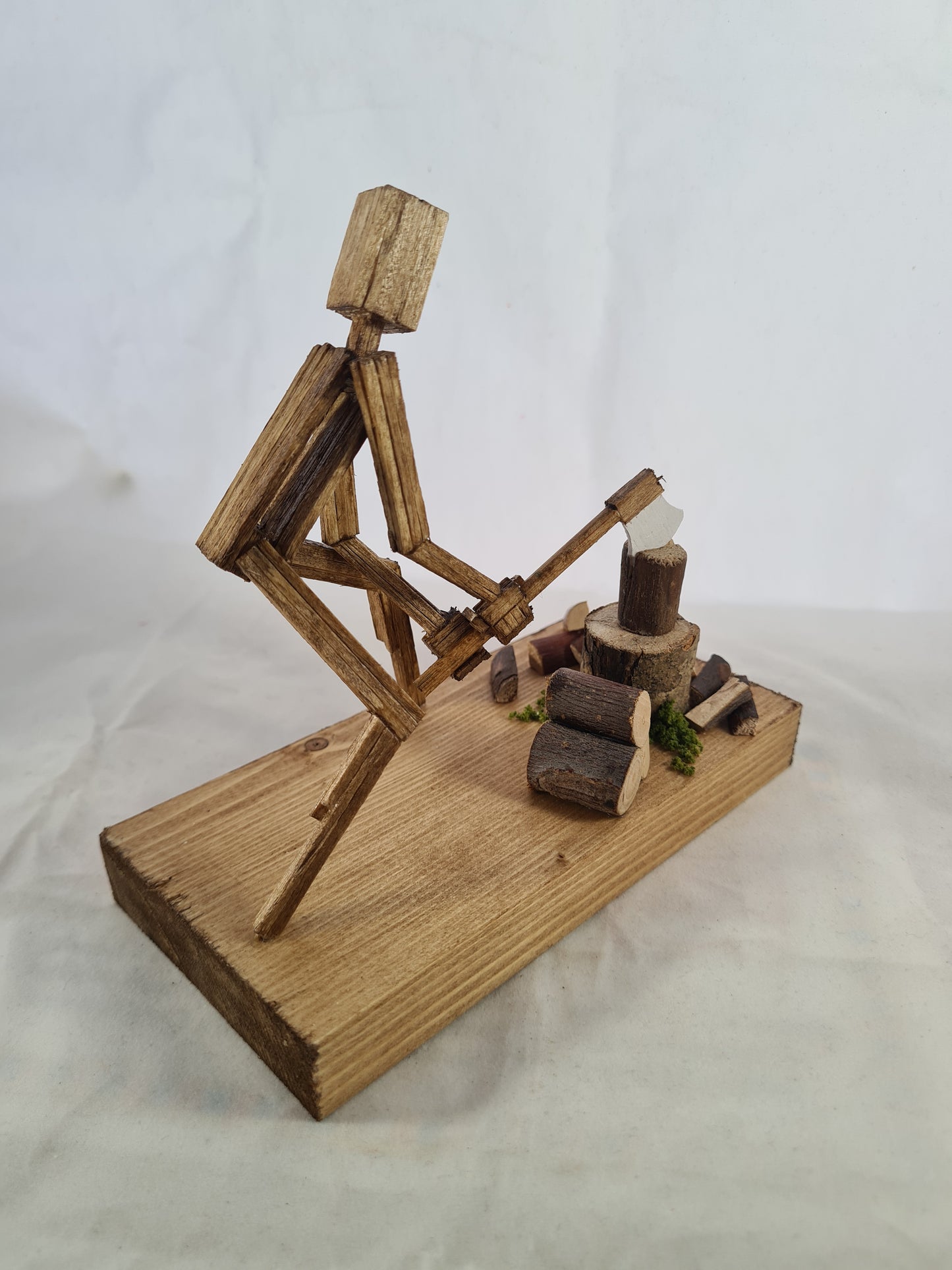 Lumberjack - Handcrafted Wooden Matchstick Figures - Gifts, Ornaments and Decor By Tiggidy Designs