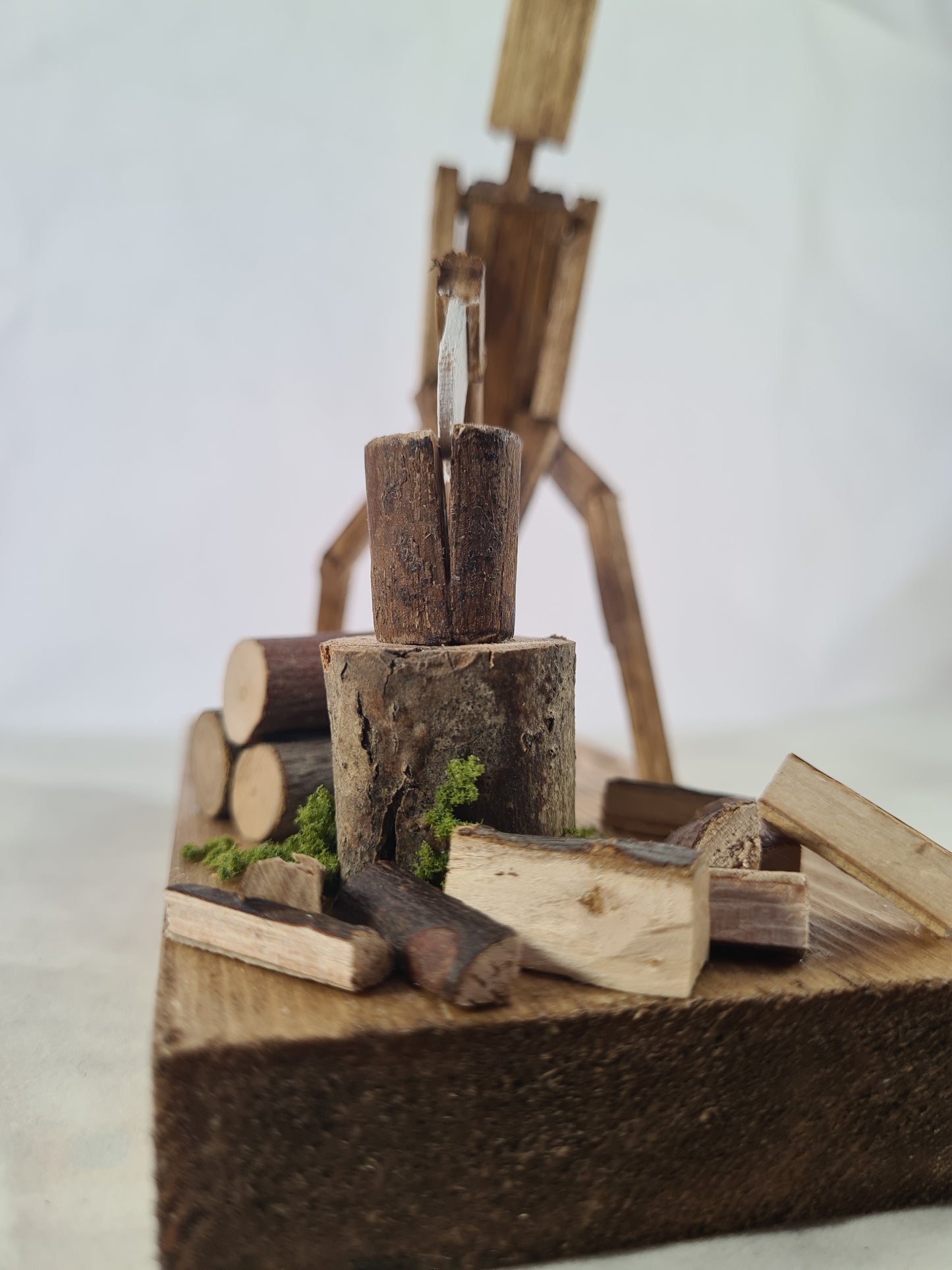 Lumberjack - Handcrafted Wooden Matchstick Figures - Gifts, Ornaments and Decor By Tiggidy Designs