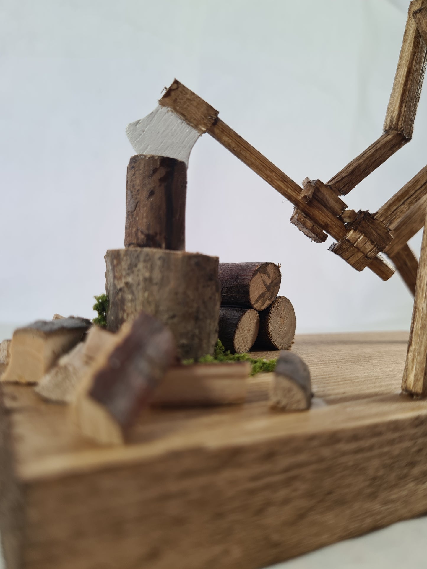 Lumberjack - Handcrafted Wooden Matchstick Figures - Gifts, Ornaments and Decor By Tiggidy Designs