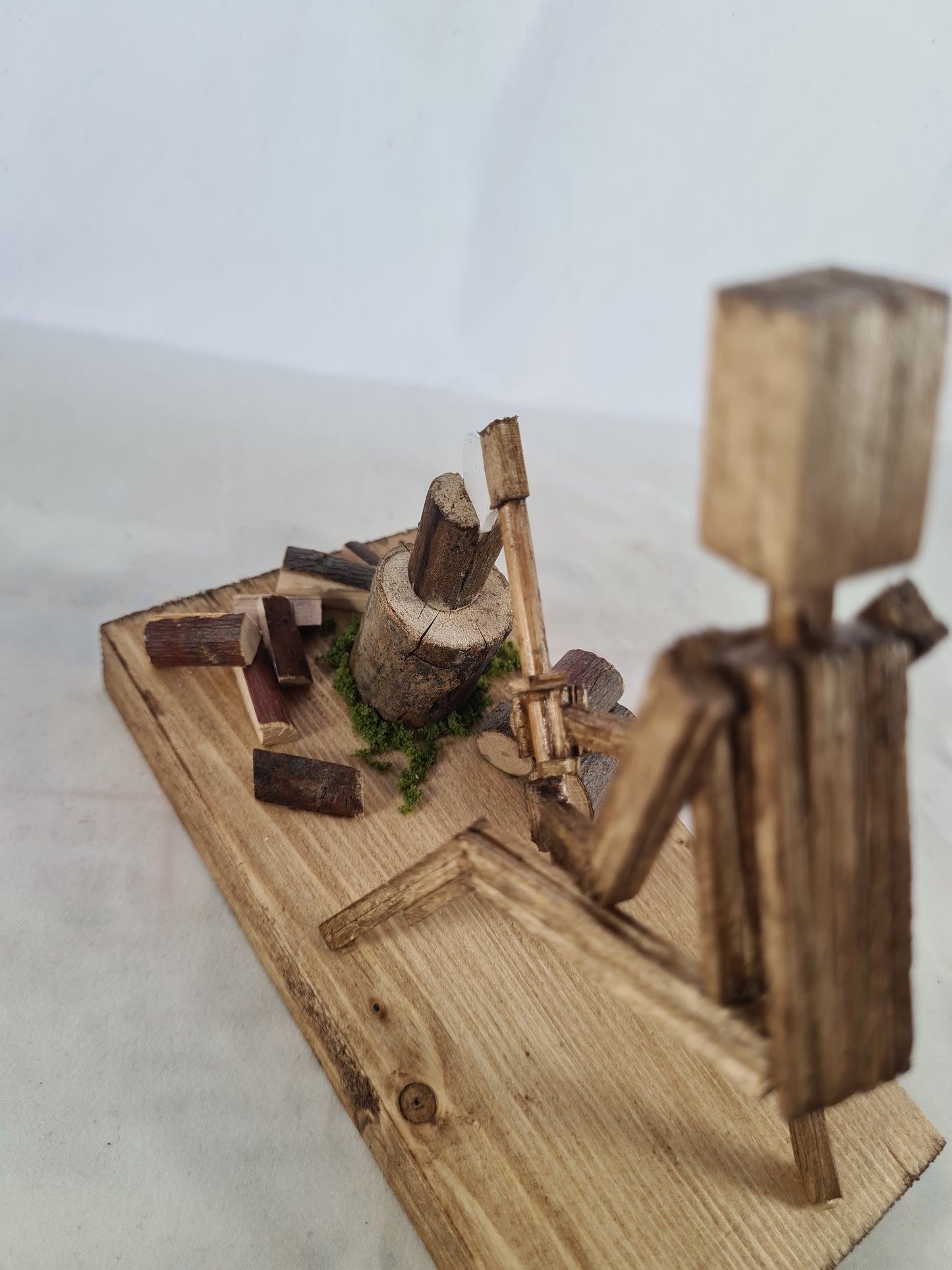 Lumberjack - Handcrafted Wooden Matchstick Figures - Gifts, Ornaments and Decor By Tiggidy Designs