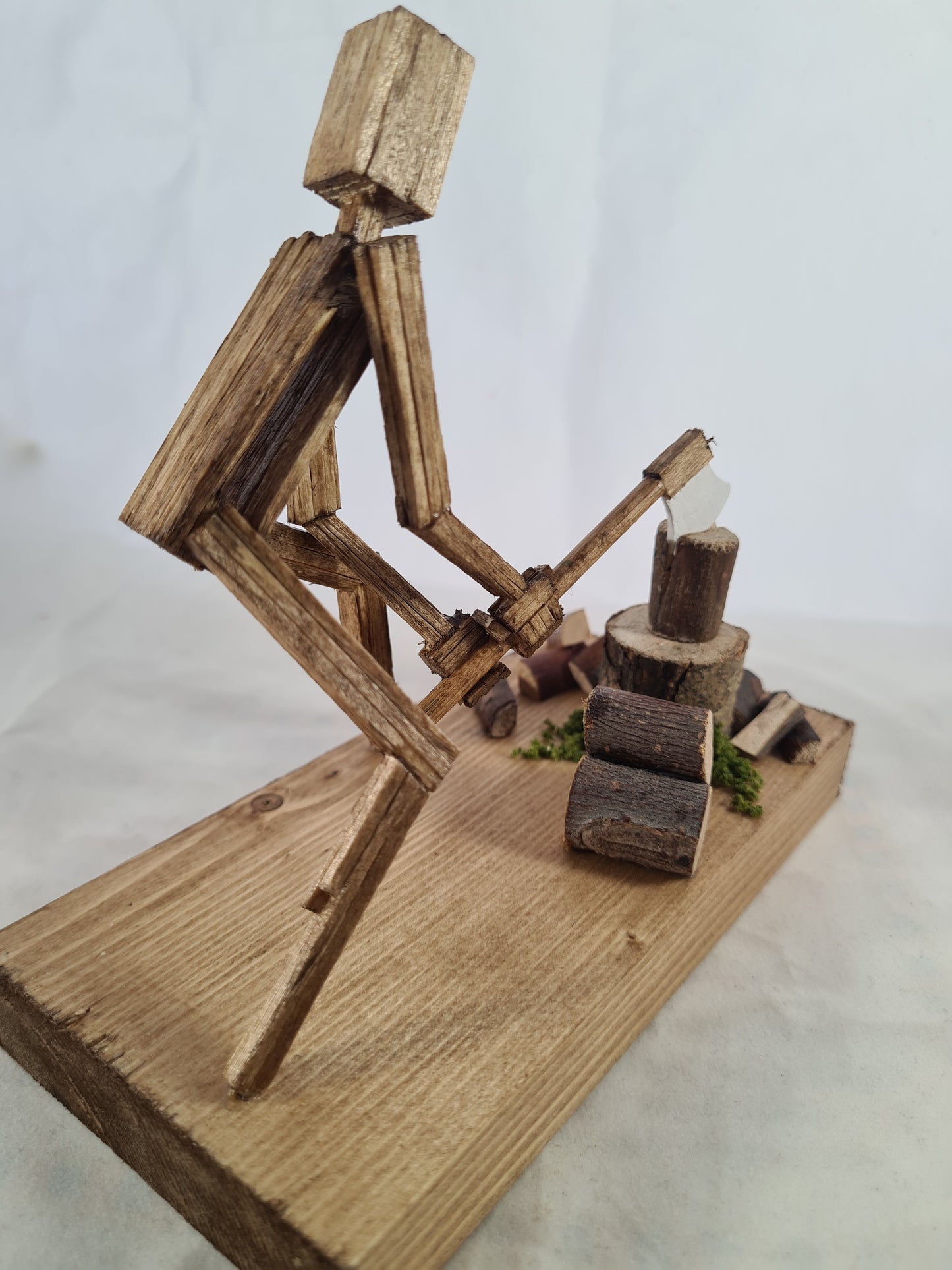 Lumberjack - Handcrafted Wooden Matchstick Figures - Gifts, Ornaments and Decor By Tiggidy Designs