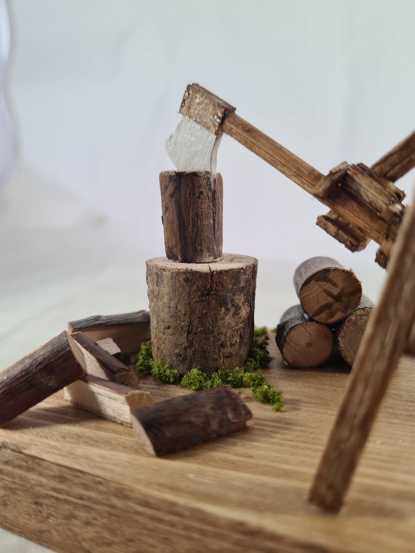 Lumberjack - Handcrafted Wooden Matchstick Figures - Gifts, Ornaments and Decor By Tiggidy Designs