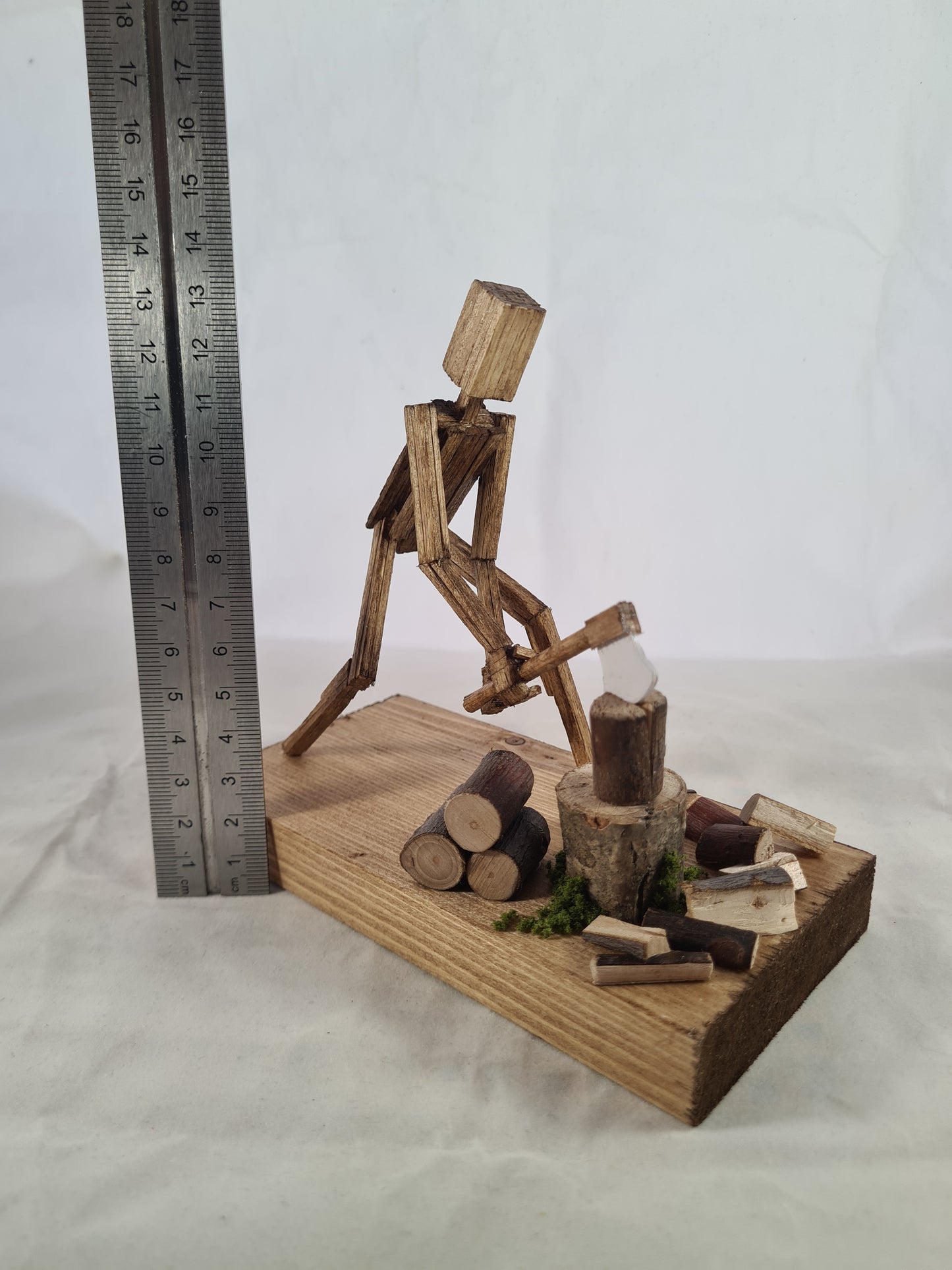 Lumberjack - Handcrafted Wooden Matchstick Figures - Gifts, Ornaments and Decor By Tiggidy Designs