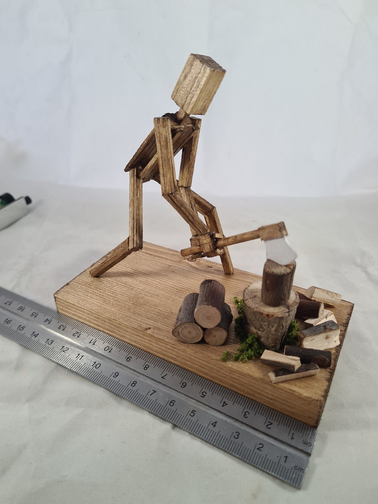Lumberjack - Handcrafted Wooden Matchstick Figures - Gifts, Ornaments and Decor By Tiggidy Designs