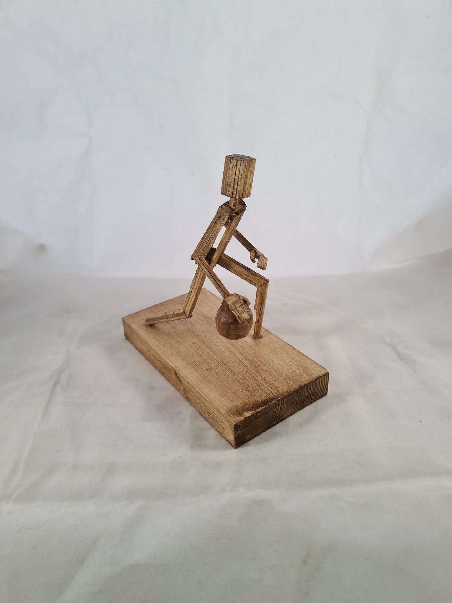 Basketballer - Handcrafted Wooden Matchstick Figures - Gifts, Ornaments and Decor By Tiggidy Designs