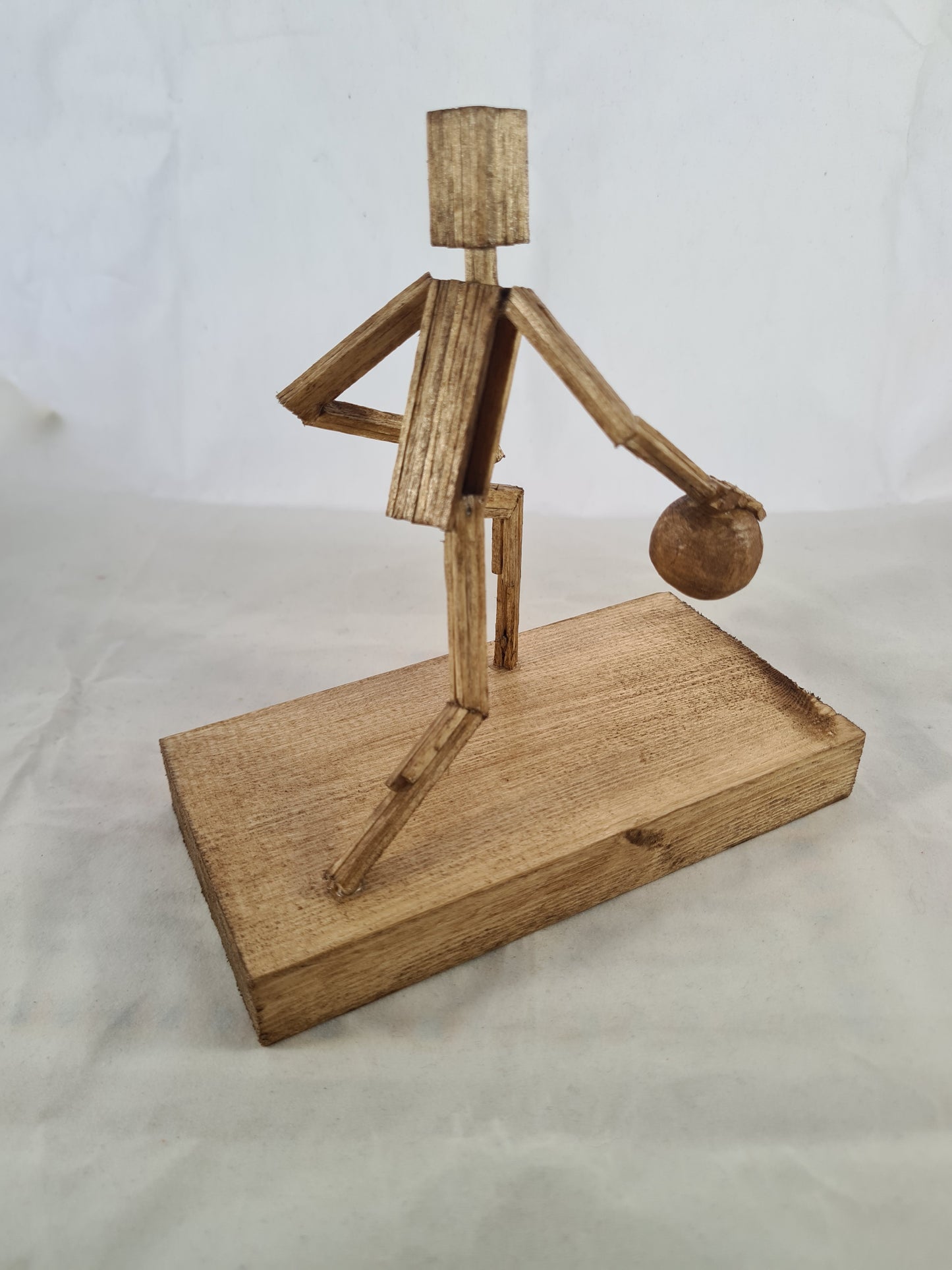 Basketballer - Handcrafted Wooden Matchstick Figures - Gifts, Ornaments and Decor By Tiggidy Designs