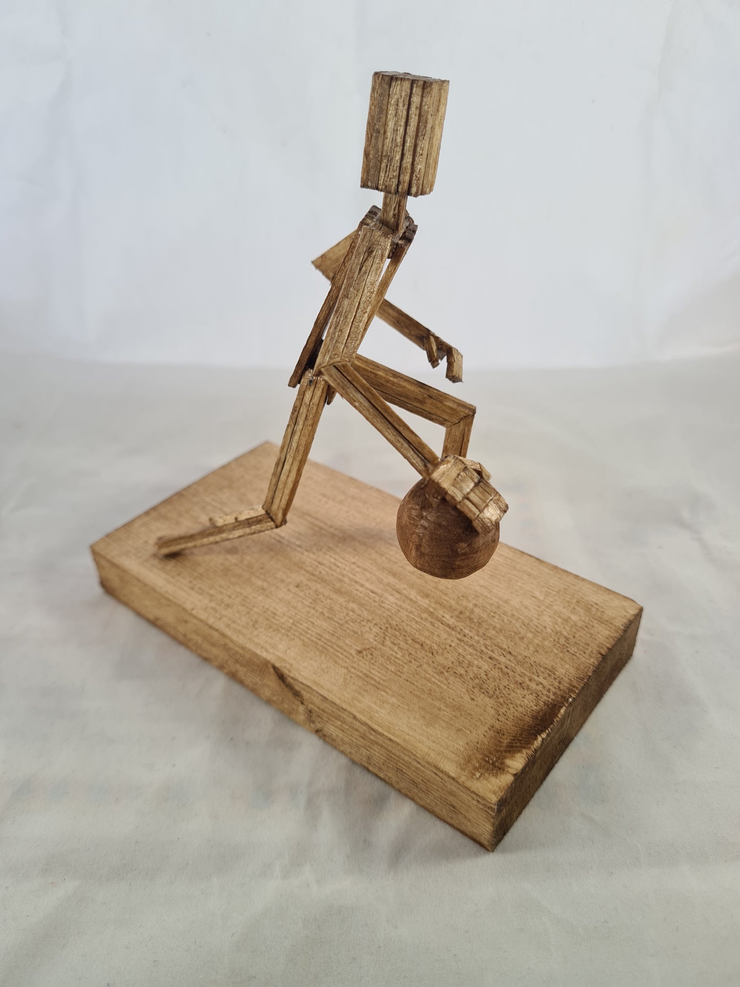 Basketballer - Handcrafted Wooden Matchstick Figures - Gifts, Ornaments and Decor By Tiggidy Designs