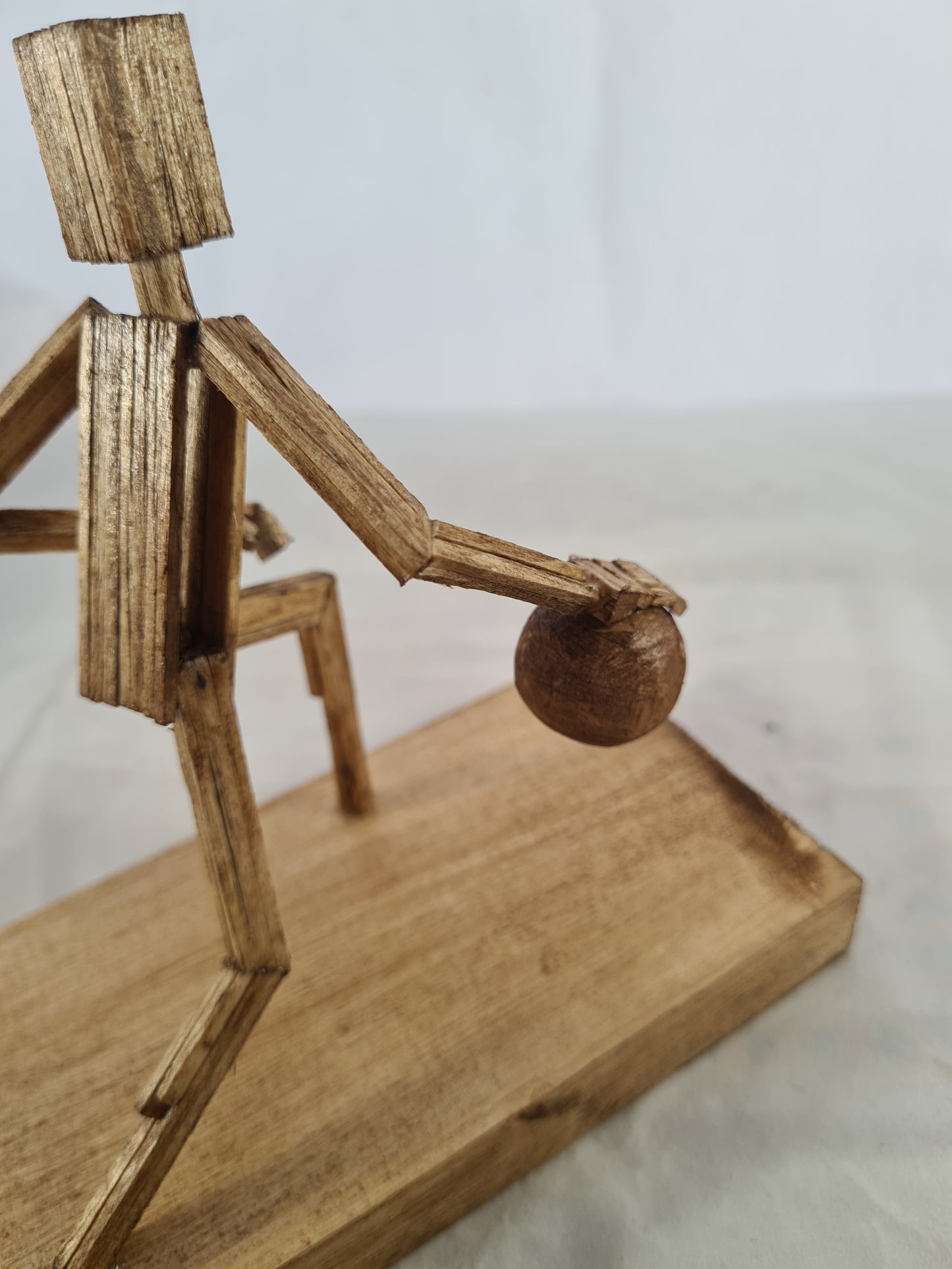 Basketballer - Handcrafted Wooden Matchstick Figures - Gifts, Ornaments and Decor By Tiggidy Designs