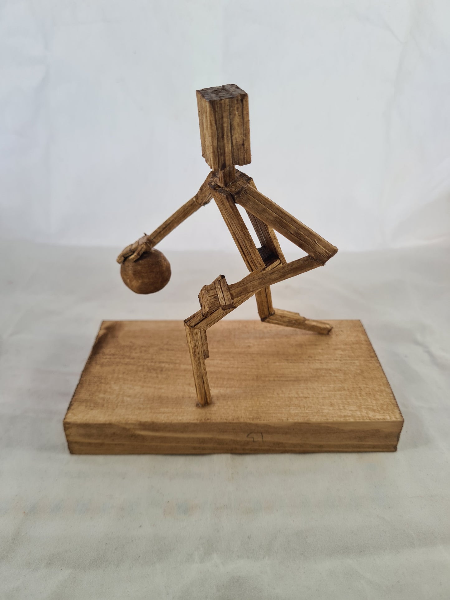 Basketballer - Handcrafted Wooden Matchstick Figures - Gifts, Ornaments and Decor By Tiggidy Designs