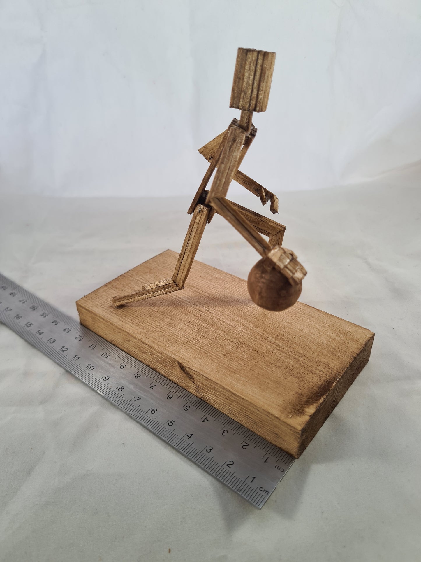 Basketballer - Handcrafted Wooden Matchstick Figures - Gifts, Ornaments and Decor By Tiggidy Designs