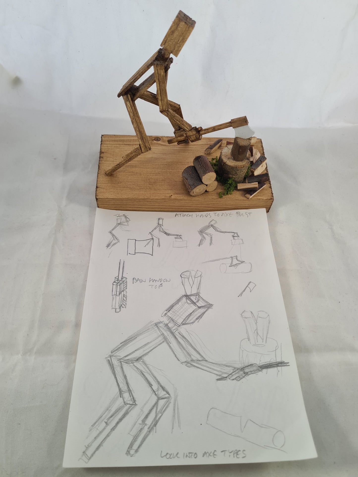 Lumberjack - Handcrafted Wooden Matchstick Figures - Gifts, Ornaments and Decor By Tiggidy Designs