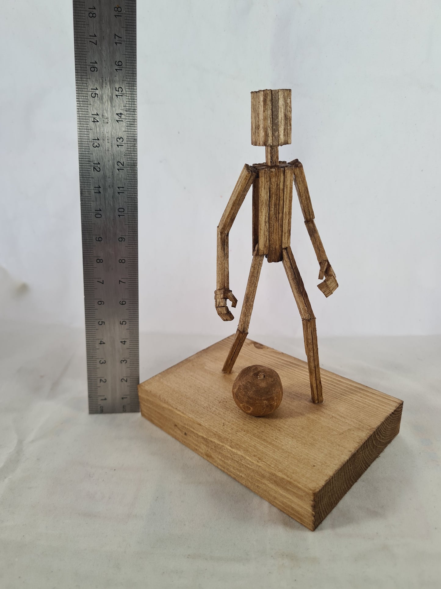 Footballer - Handcrafted Wooden Matchstick Figures - Gifts, Ornaments and Decor By Tiggidy Designs