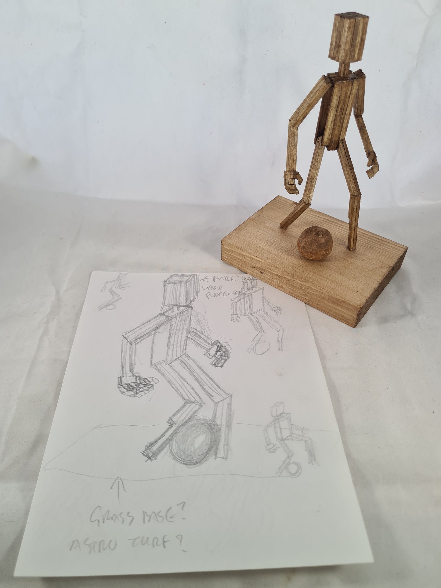 Footballer - Handcrafted Wooden Matchstick Figures - Gifts, Ornaments and Decor By Tiggidy Designs