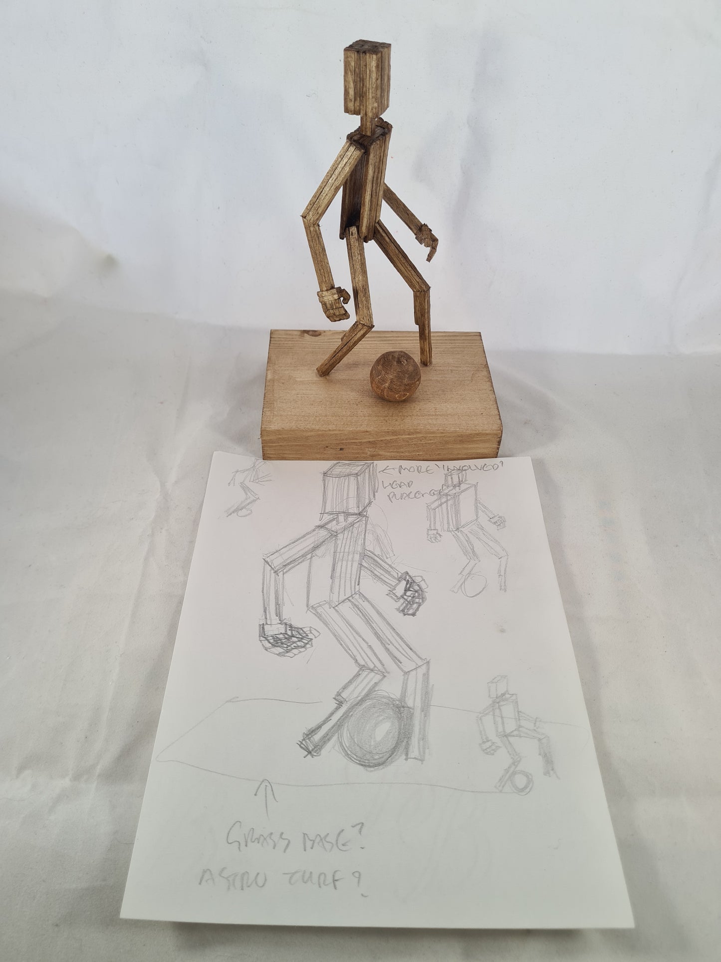 Footballer - Handcrafted Wooden Matchstick Figures - Gifts, Ornaments and Decor By Tiggidy Designs