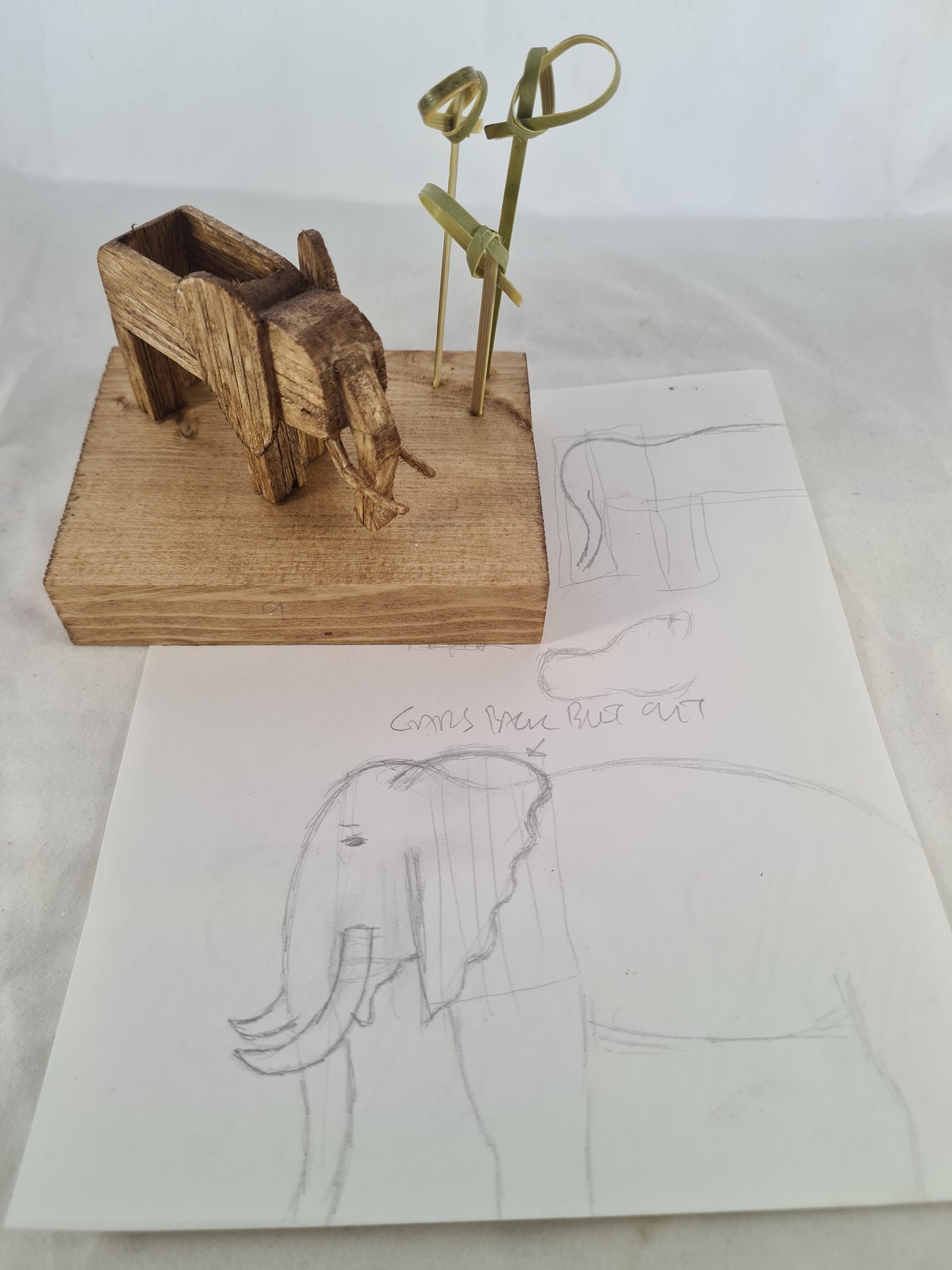 Trunktastic Elephant - Handcrafted Wooden Matchstick Figures - Gifts, Ornaments and Decor By Tiggidy Designs