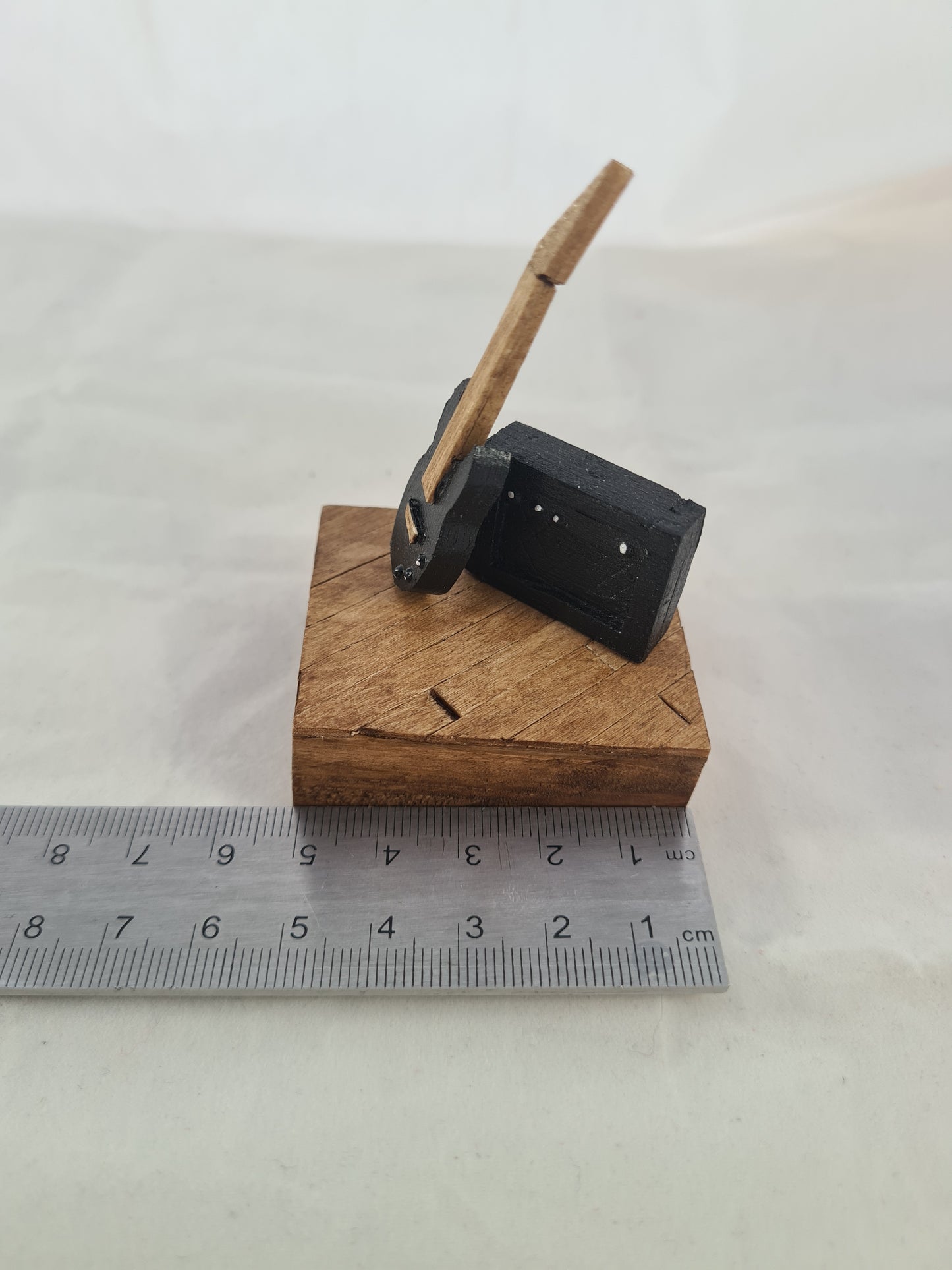 Palm Sized Rock and Roll - Black - Handcrafted Wooden Matchstick Figures - Gifts, Ornaments and Decor By Tiggidy Designs