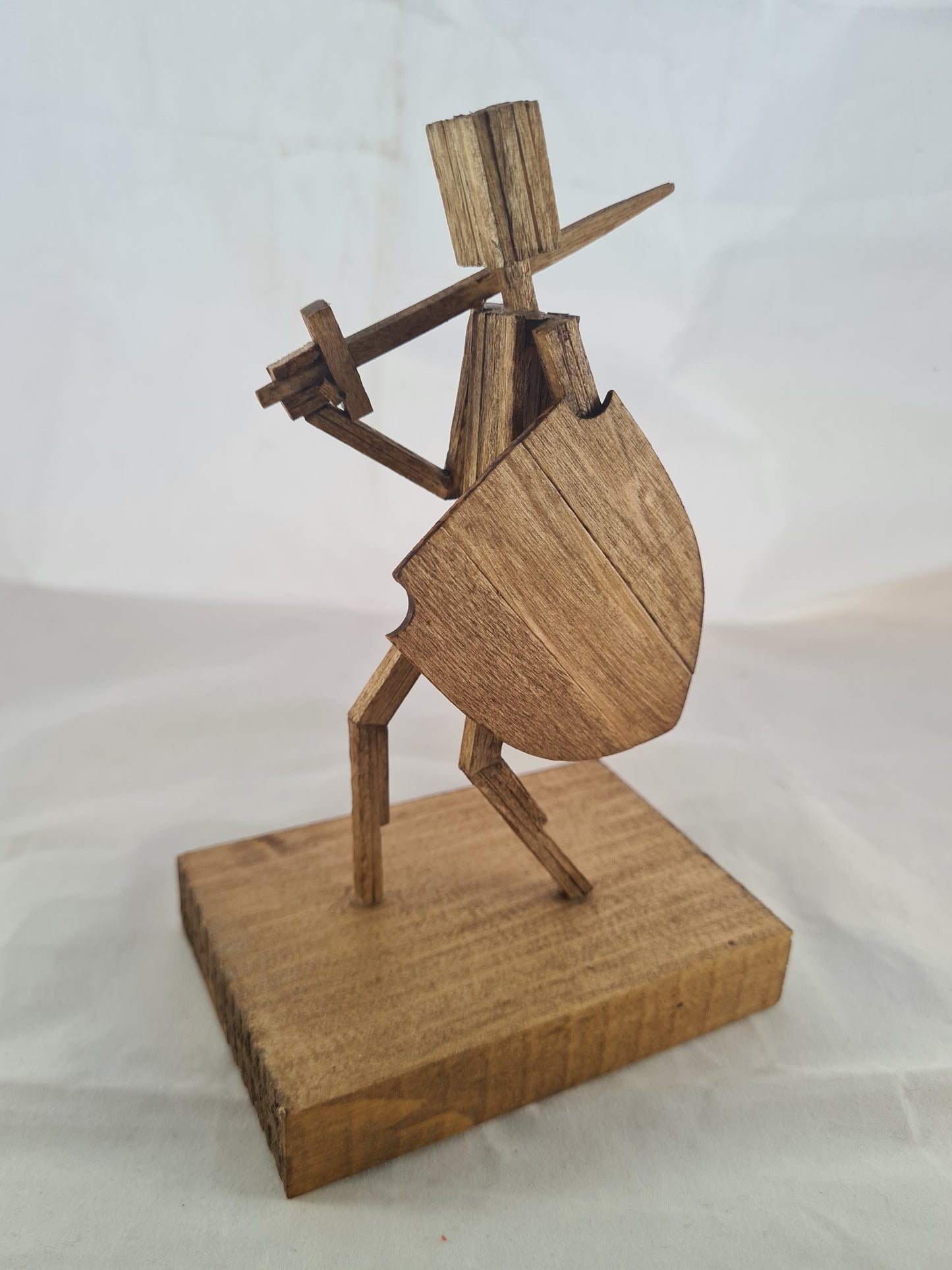 Battle warn - Handcrafted Wooden Matchstick Figures - Gifts, Ornaments and Decor By Tiggidy Designs