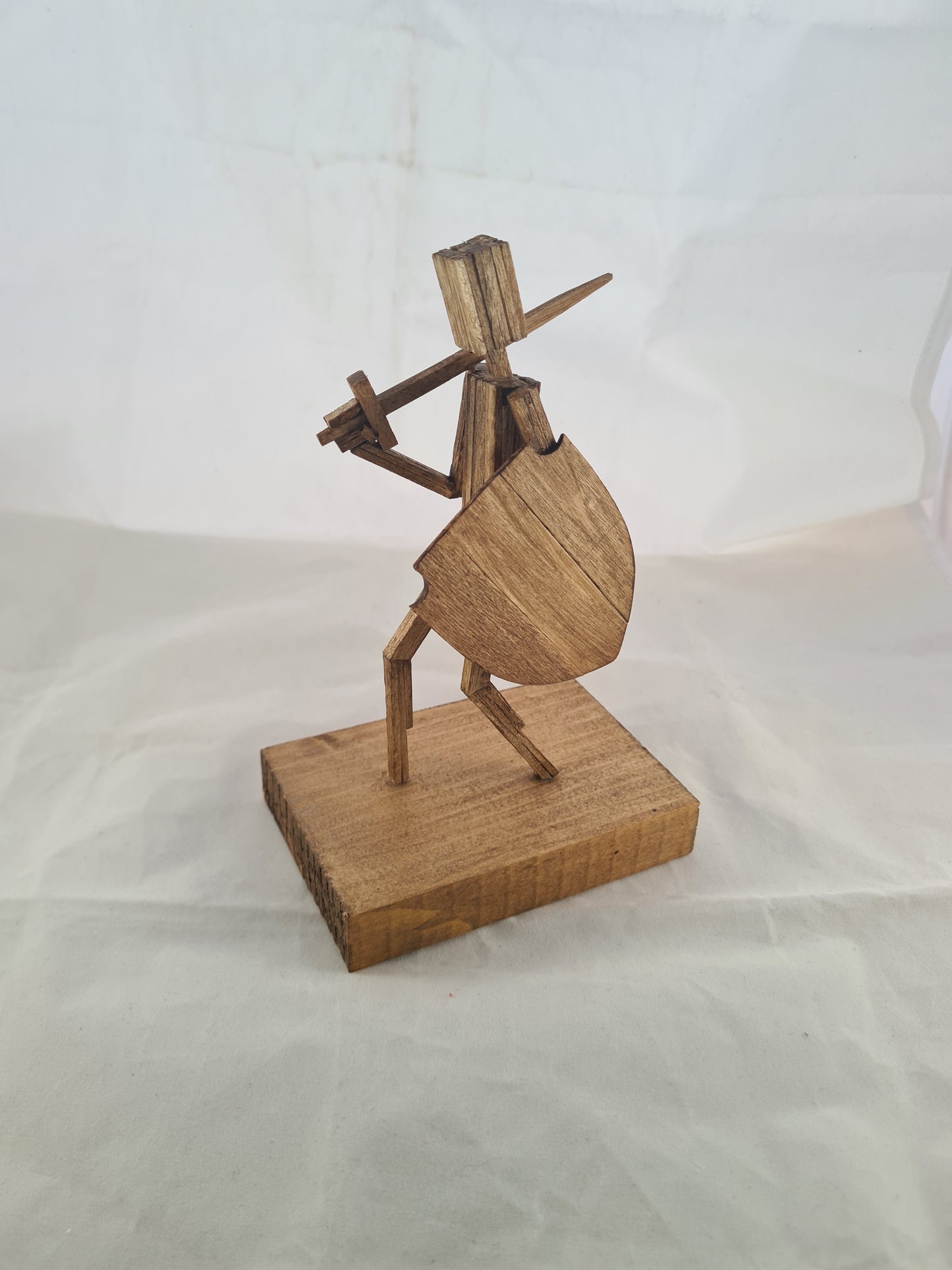 Battle warn - Handcrafted Wooden Matchstick Figures - Gifts, Ornaments and Decor By Tiggidy Designs