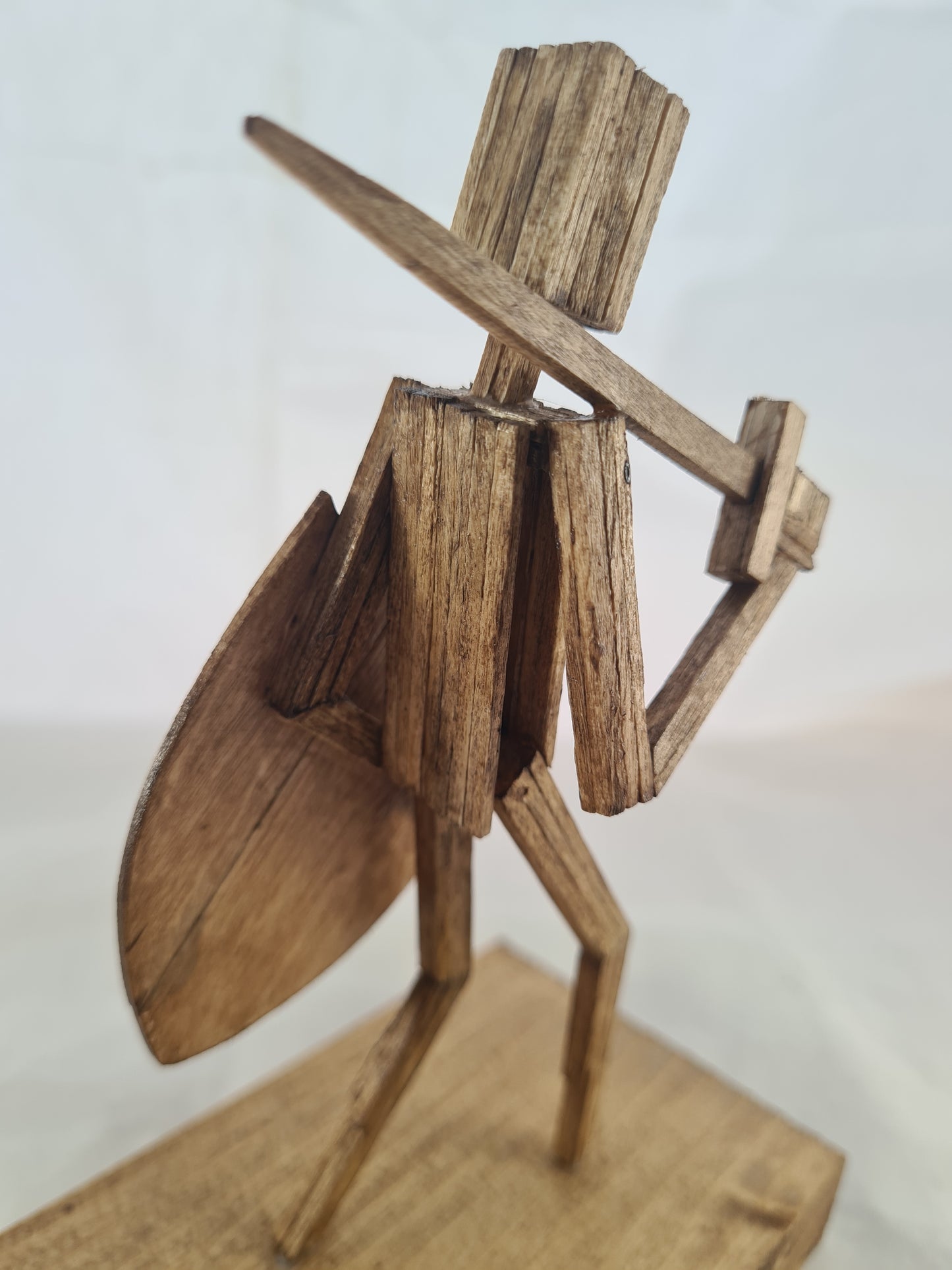Battle warn - Handcrafted Wooden Matchstick Figures - Gifts, Ornaments and Decor By Tiggidy Designs