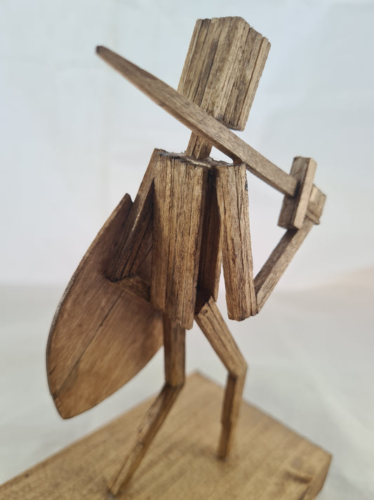 Battle warn - Handcrafted Wooden Matchstick Figures - Gifts, Ornaments and Decor By Tiggidy Designs