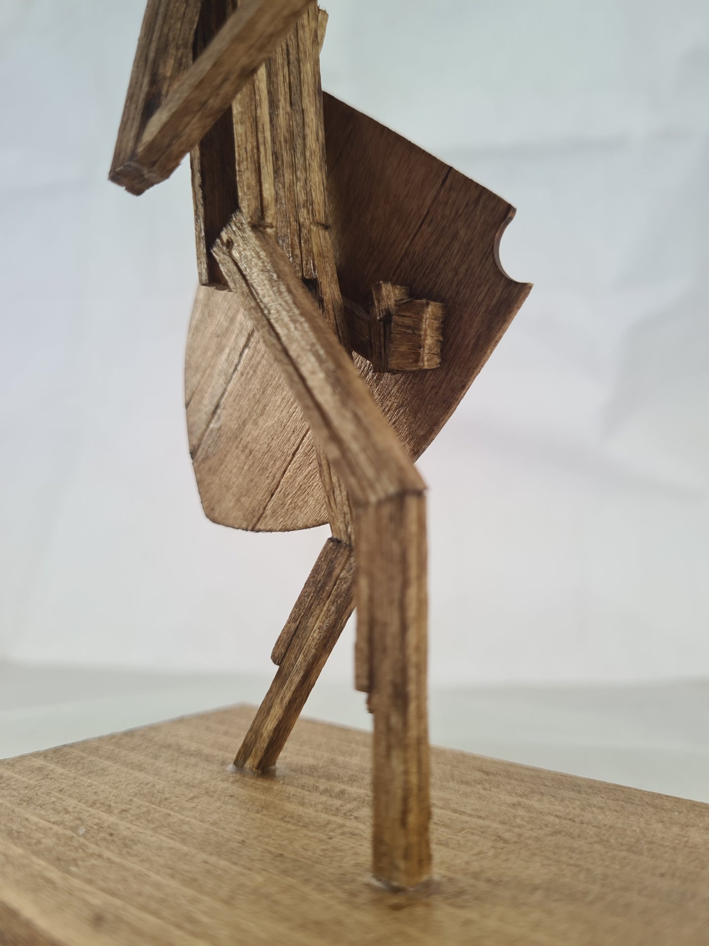 Battle warn - Handcrafted Wooden Matchstick Figures - Gifts, Ornaments and Decor By Tiggidy Designs