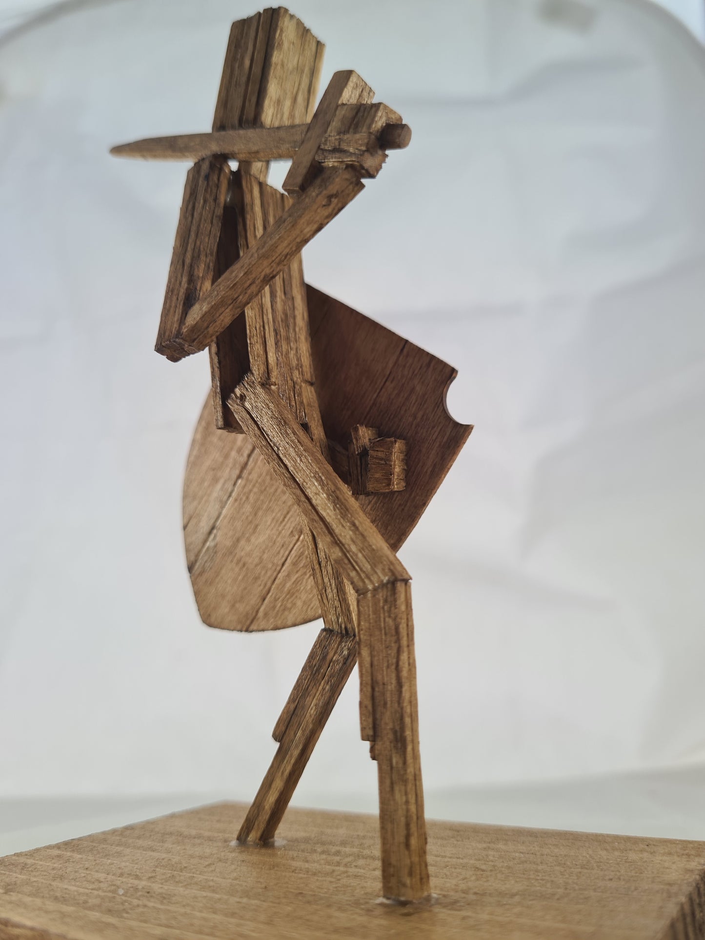 Battle warn - Handcrafted Wooden Matchstick Figures - Gifts, Ornaments and Decor By Tiggidy Designs