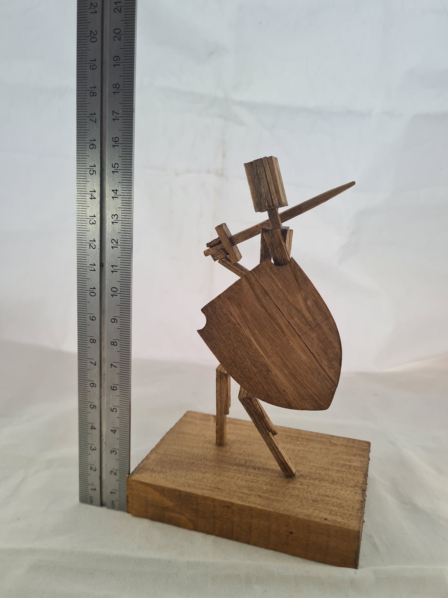 Battle warn - Handcrafted Wooden Matchstick Figures - Gifts, Ornaments and Decor By Tiggidy Designs