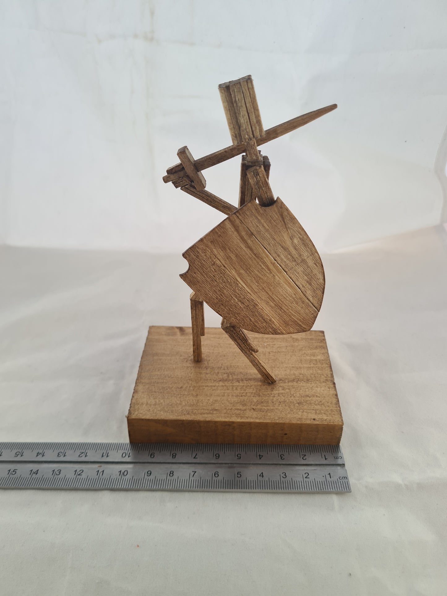 Battle warn - Handcrafted Wooden Matchstick Figures - Gifts, Ornaments and Decor By Tiggidy Designs