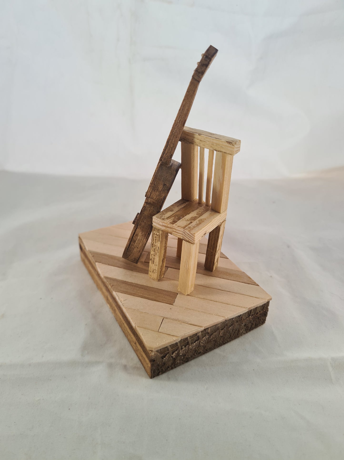 Seated Acoustic - Handcrafted Wooden Matchstick Figures - Gifts, Ornaments and Decor By Tiggidy Designs