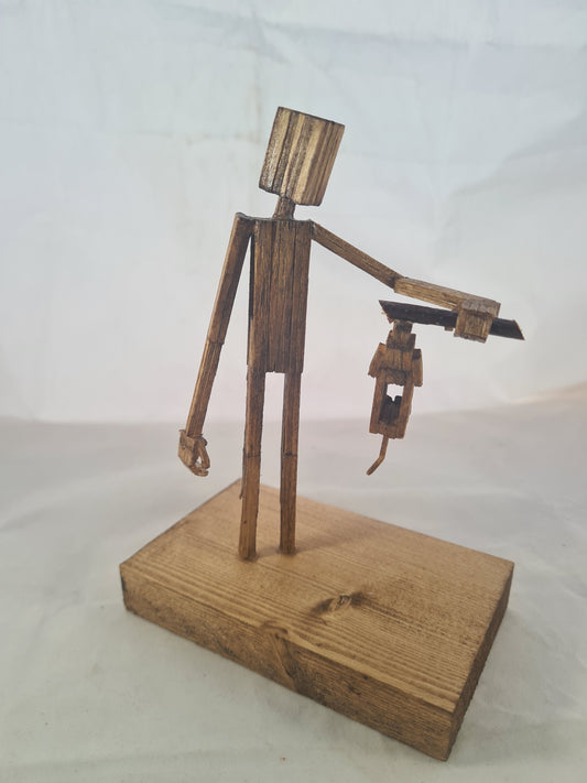 Dog On A Stick - Handcrafted Wooden Matchstick Figures - Gifts, Ornaments and Decor By Tiggidy Designs