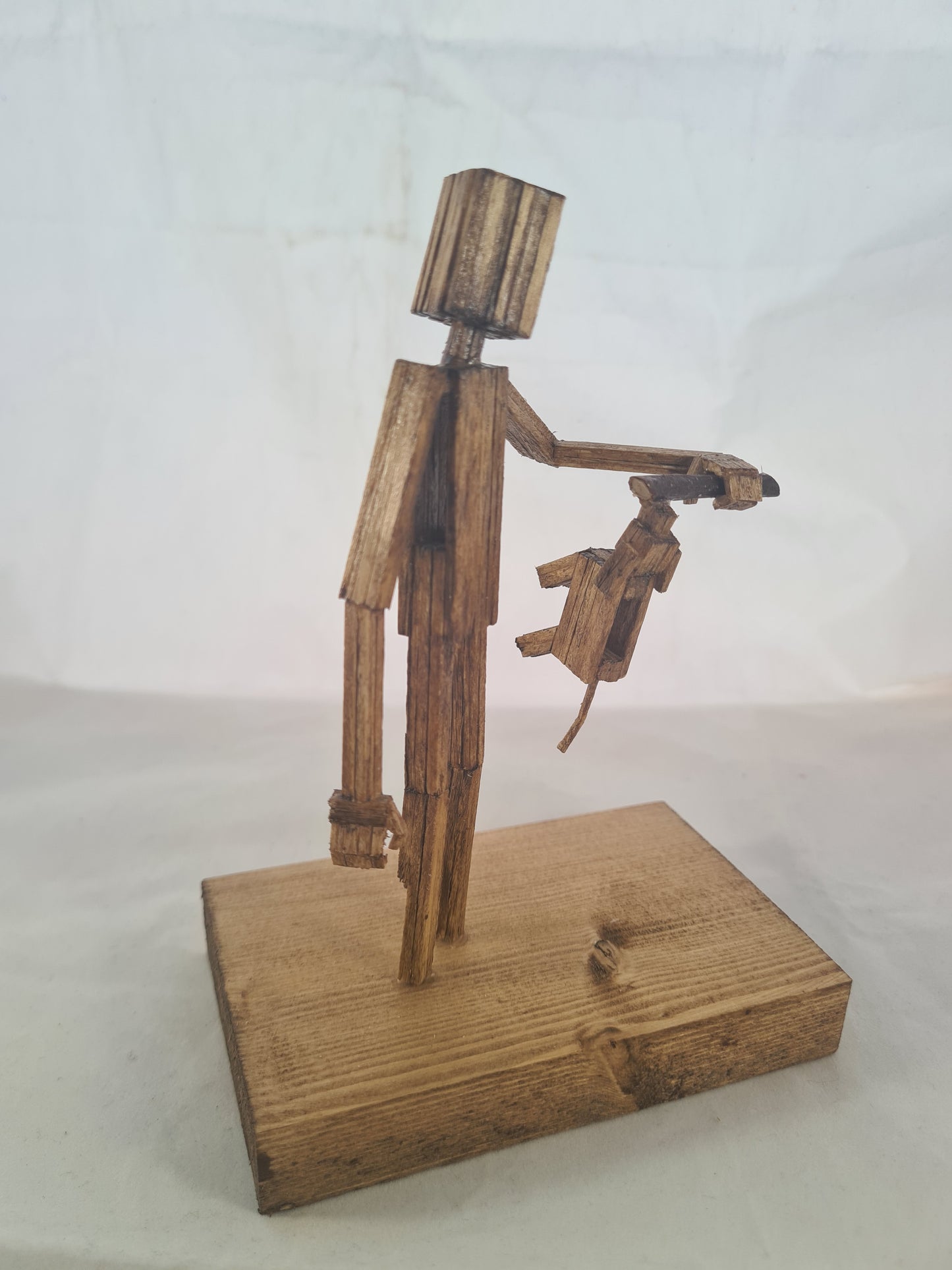 Dog On A Stick - Handcrafted Wooden Matchstick Figures - Gifts, Ornaments and Decor By Tiggidy Designs