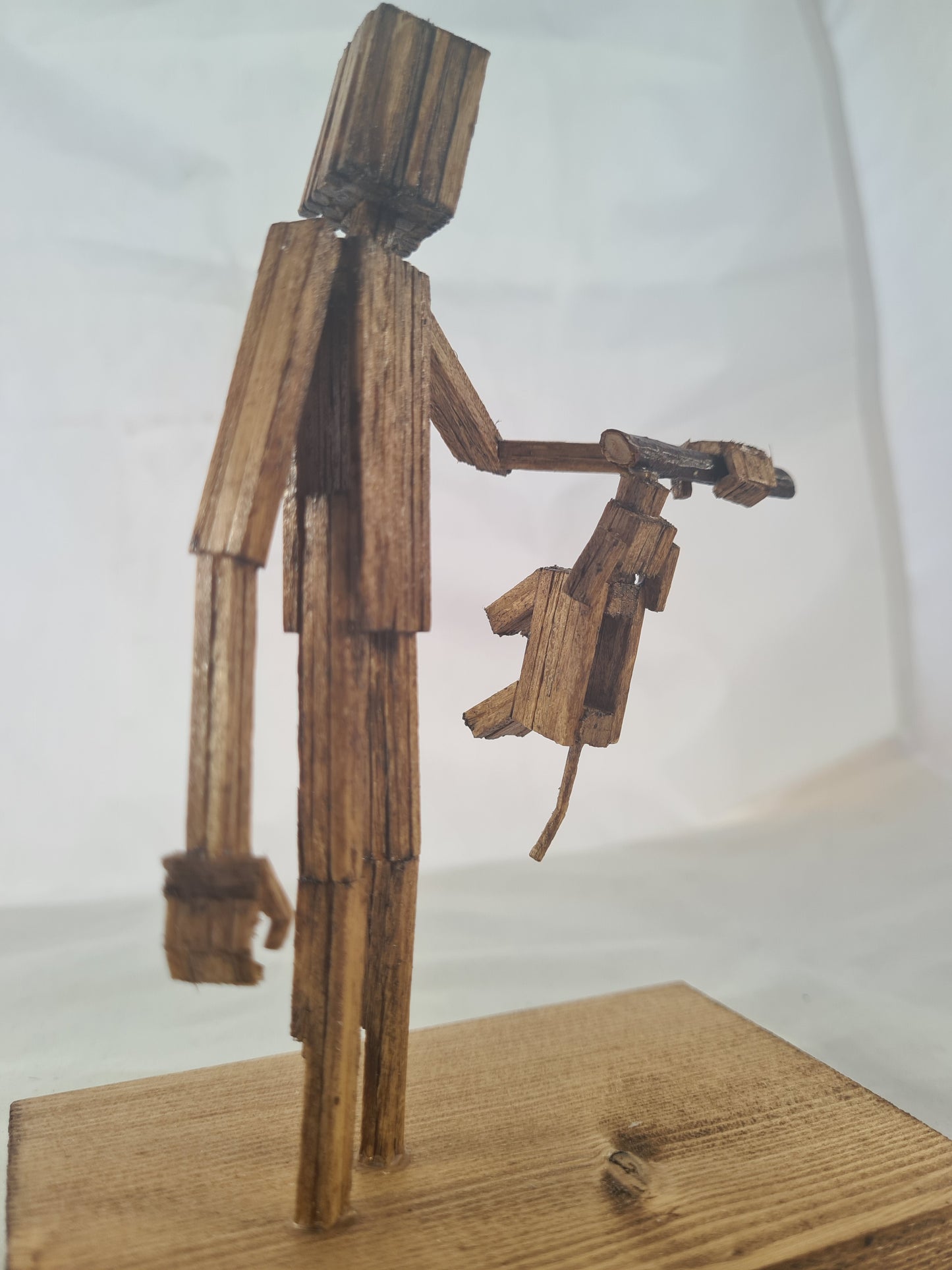 Dog On A Stick - Handcrafted Wooden Matchstick Figures - Gifts, Ornaments and Decor By Tiggidy Designs