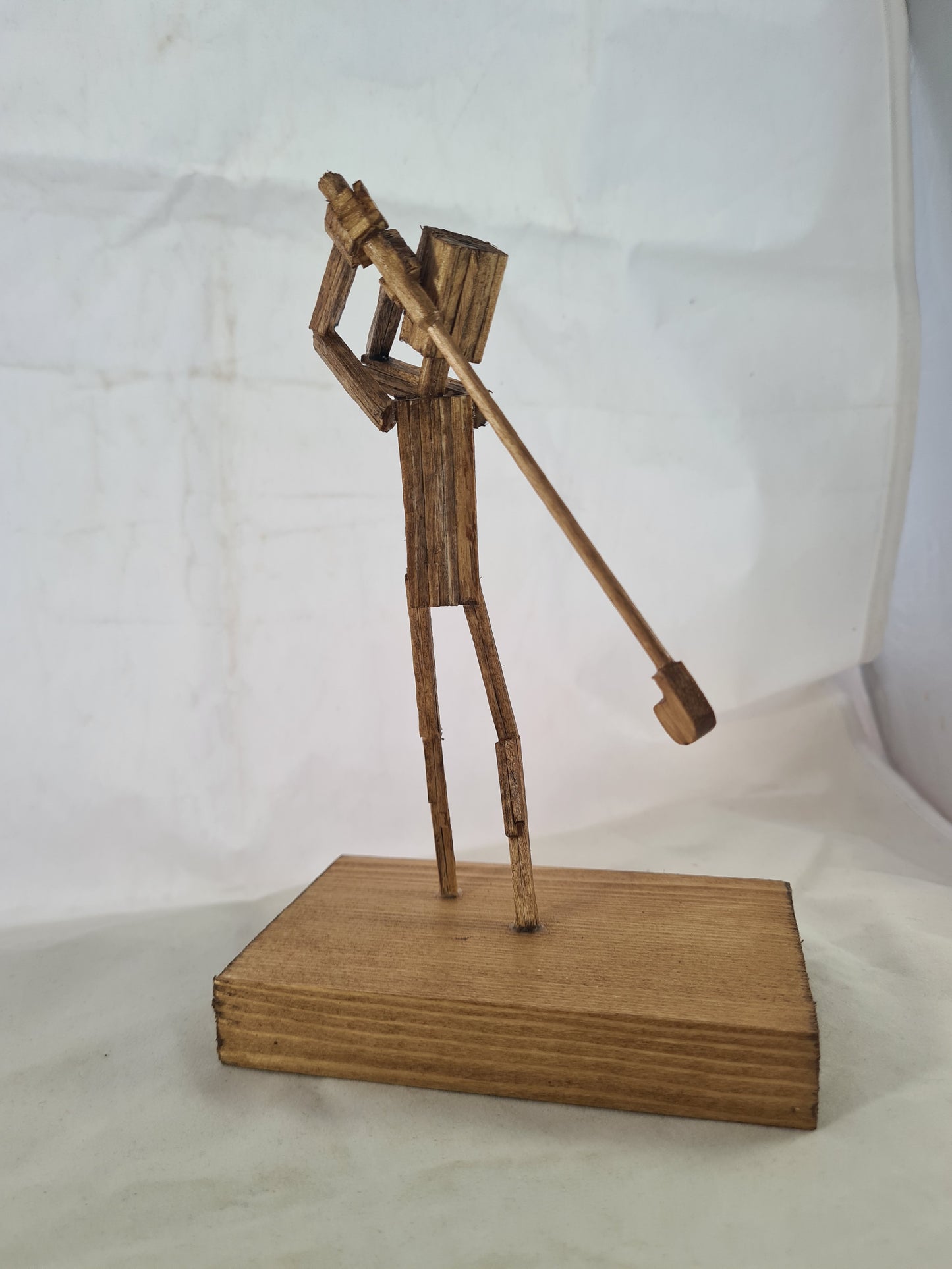 Golfer - Handcrafted Wooden Matchstick Figures - Gifts, Ornaments and Decor By Tiggidy Designs