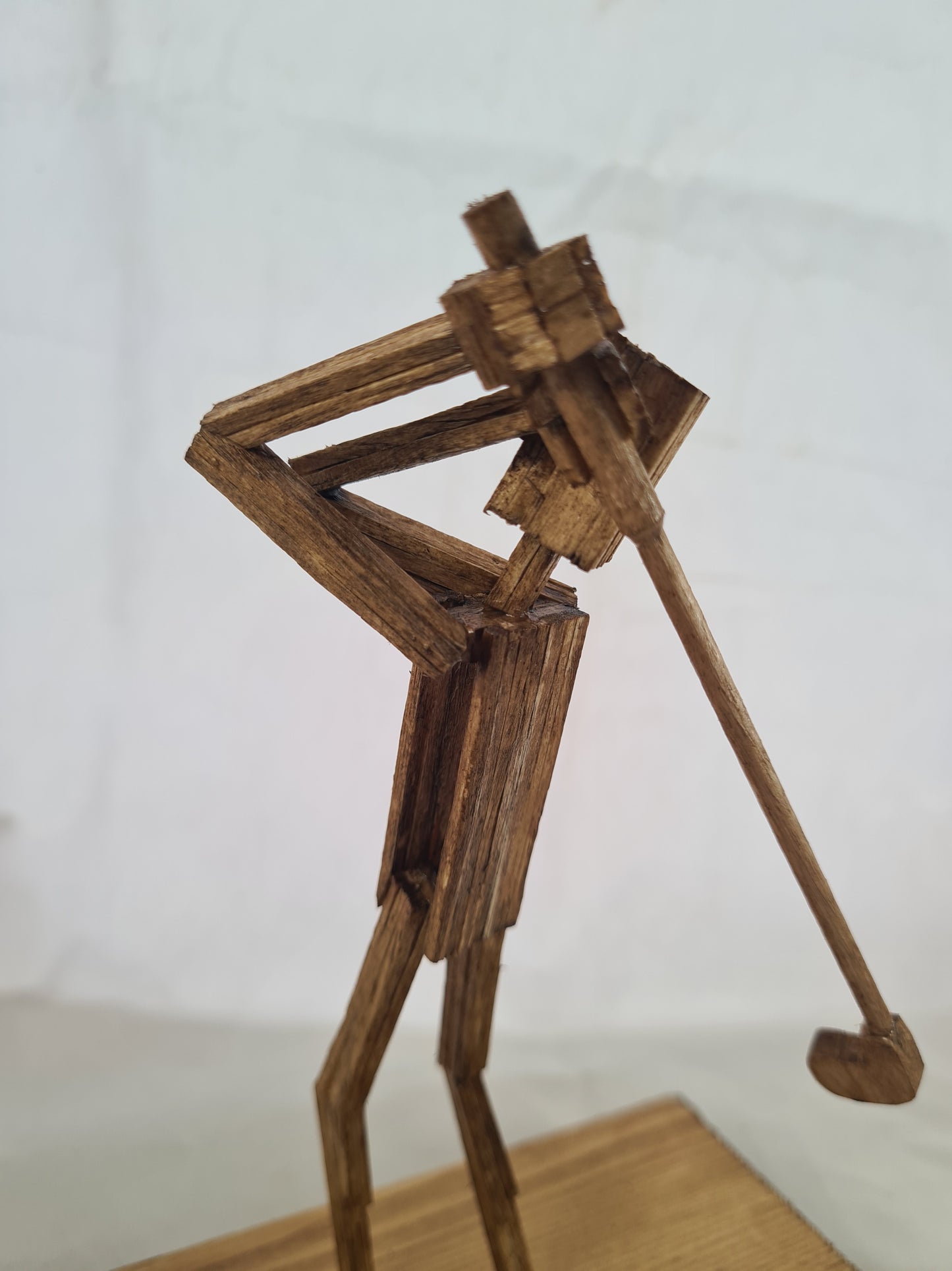 Golfer - Handcrafted Wooden Matchstick Figures - Gifts, Ornaments and Decor By Tiggidy Designs