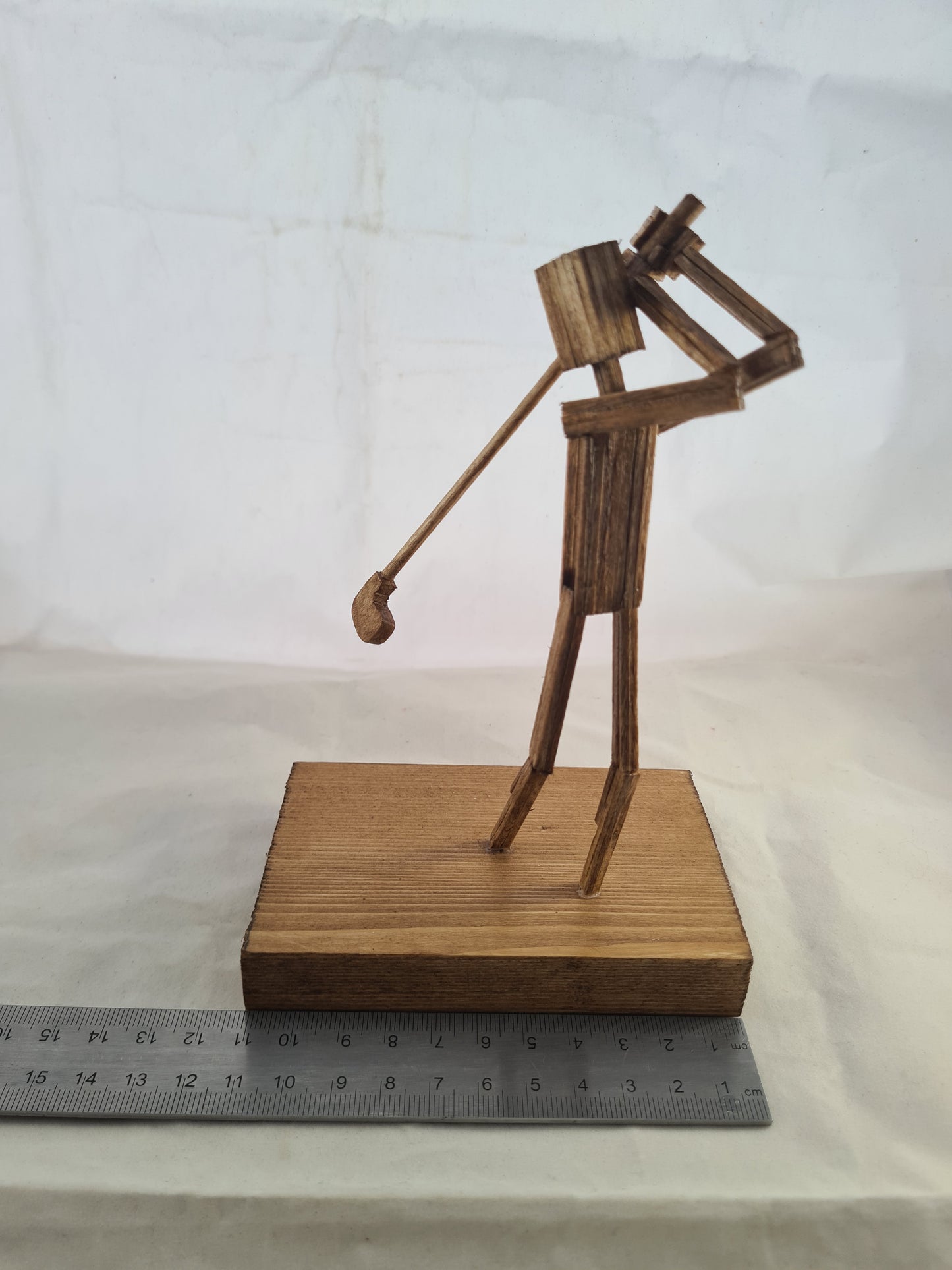 Golfer - Handcrafted Wooden Matchstick Figures - Gifts, Ornaments and Decor By Tiggidy Designs
