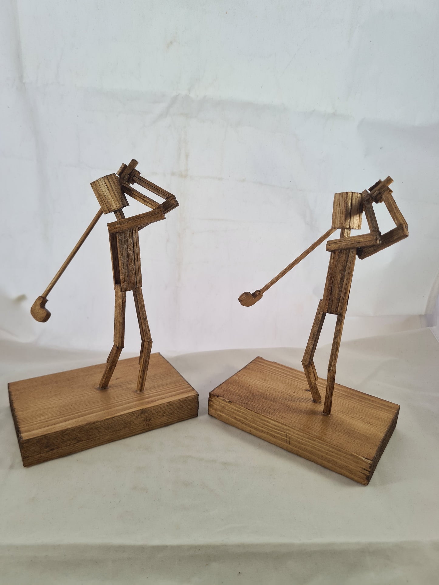 Golfer - Handcrafted Wooden Matchstick Figures - Gifts, Ornaments and Decor By Tiggidy Designs
