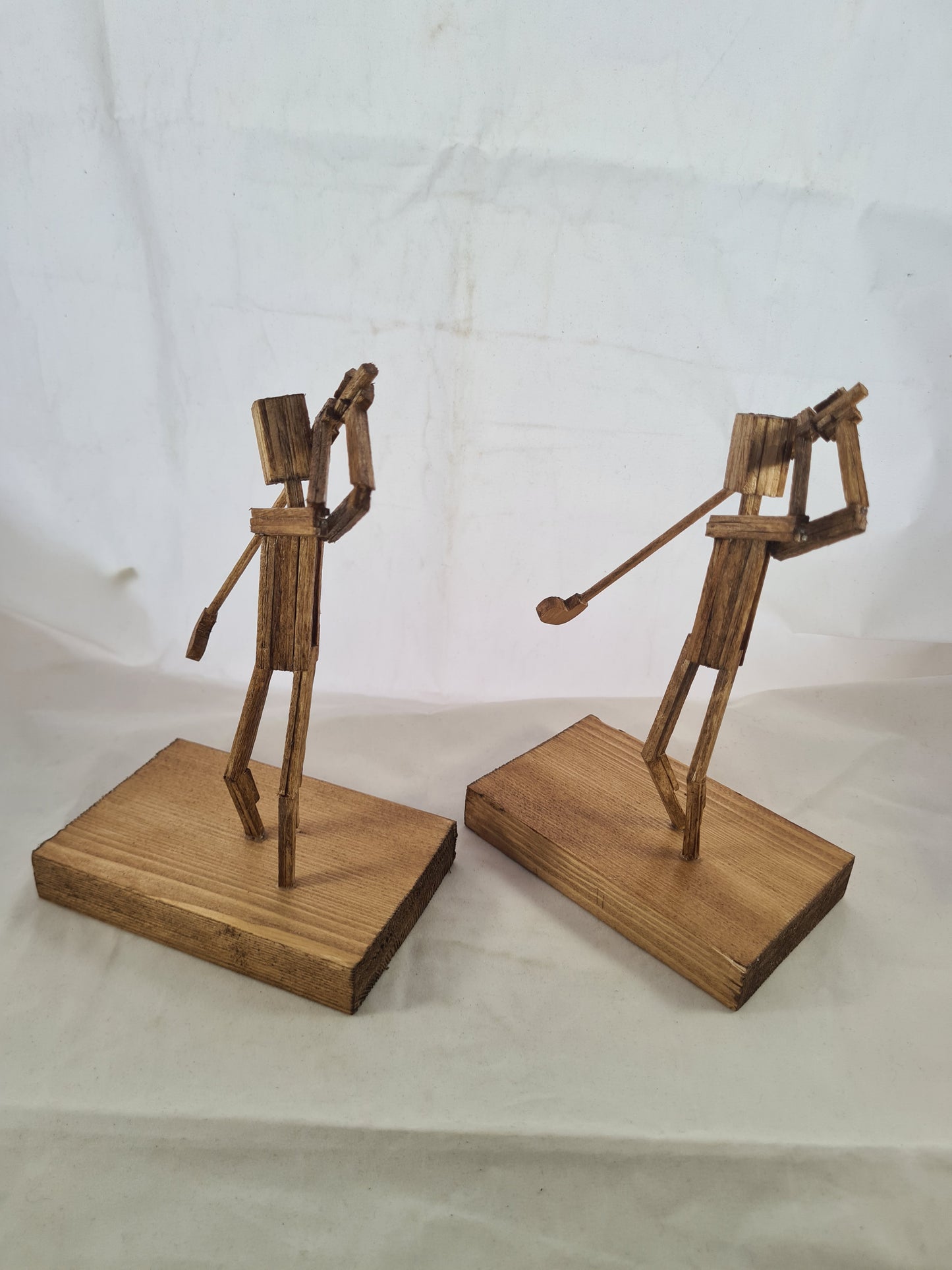 Golfer - Handcrafted Wooden Matchstick Figures - Gifts, Ornaments and Decor By Tiggidy Designs