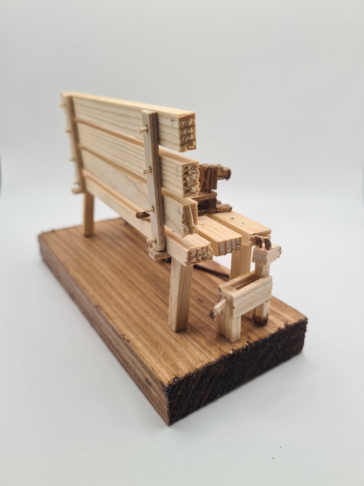 Doggos Take Over The Bench - Handcrafted Wooden Matchstick Figures - Gifts, Ornaments and Decor By Tiggidy Designs